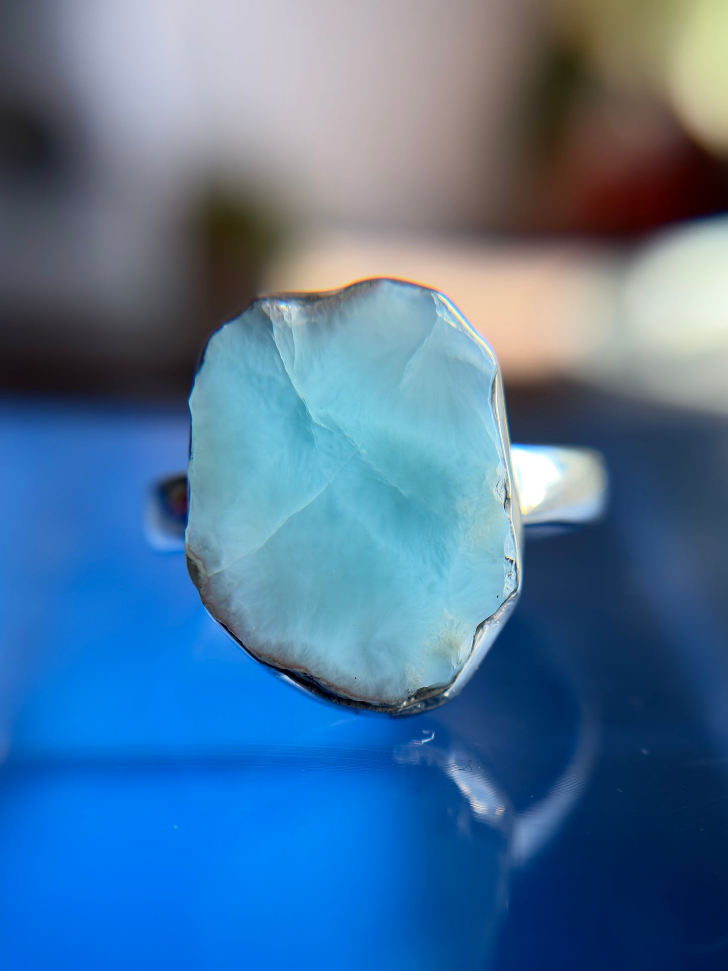 Larimar Ring Size 11 Sterling Silver