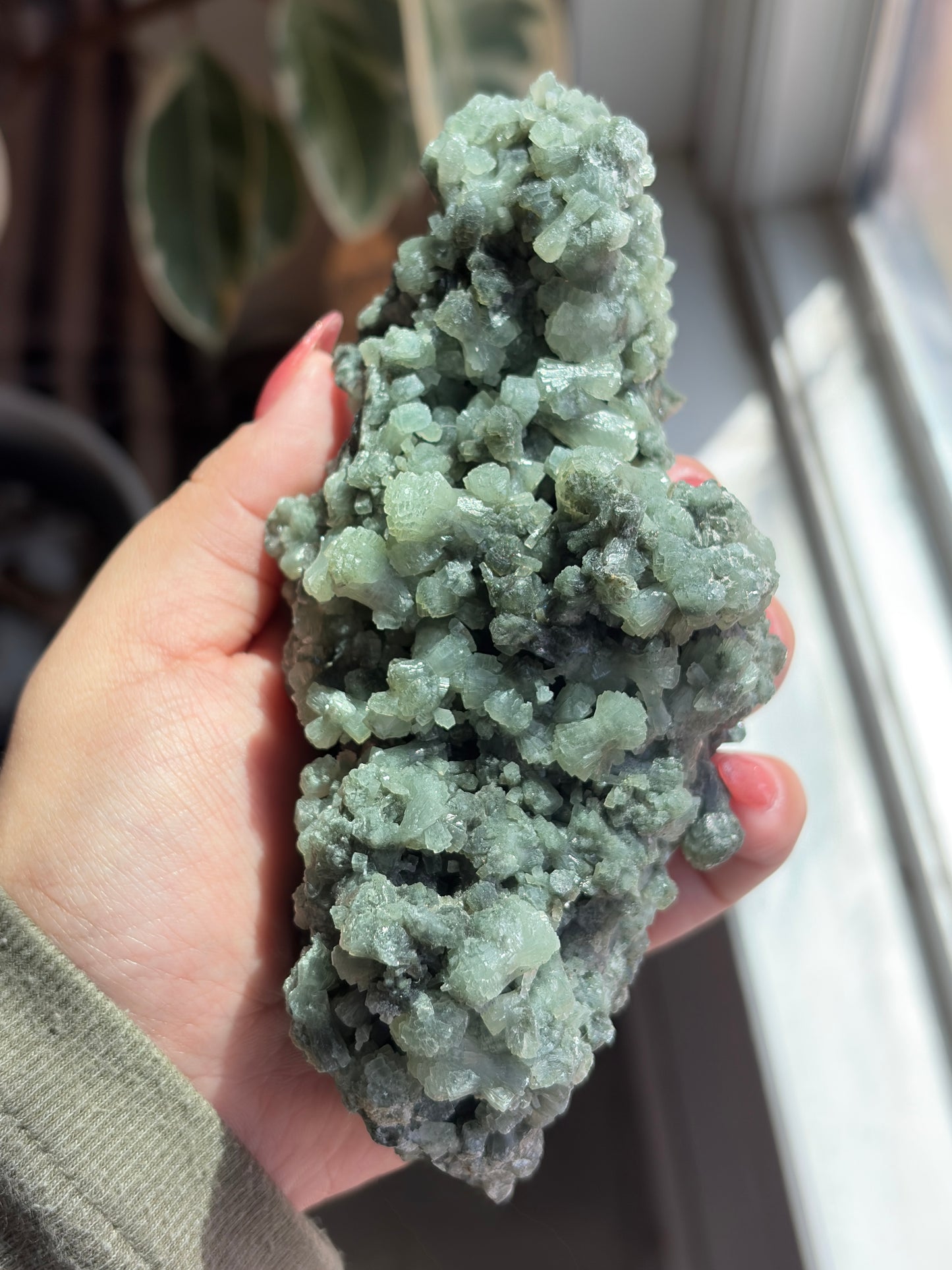 Prehnite with Epidote Cluster