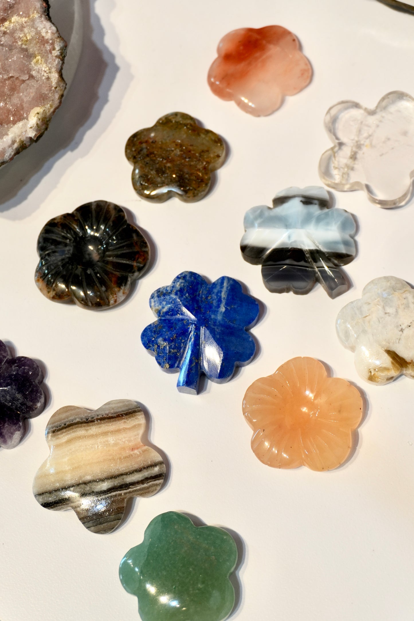 Assorted flower and Chevron crystals