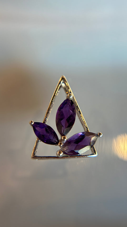 Amethyst Petals Necklace Pendant
