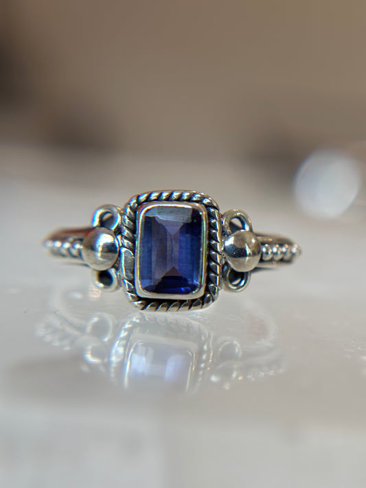 Iolite Ring from India Sterling Silver