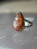 Sunstone Ring Size 5 Sterling Silver