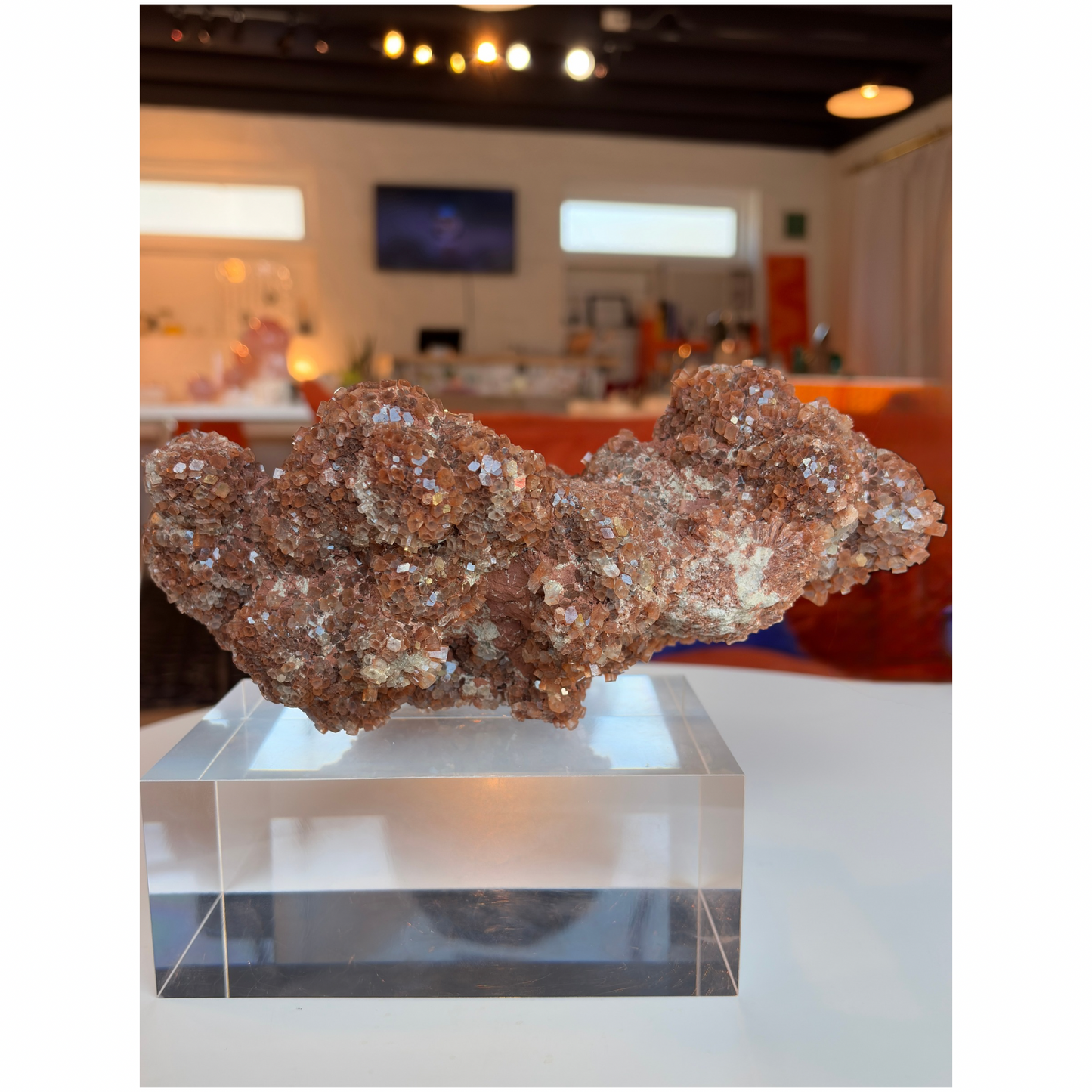 Red Aragonite Large Cluster