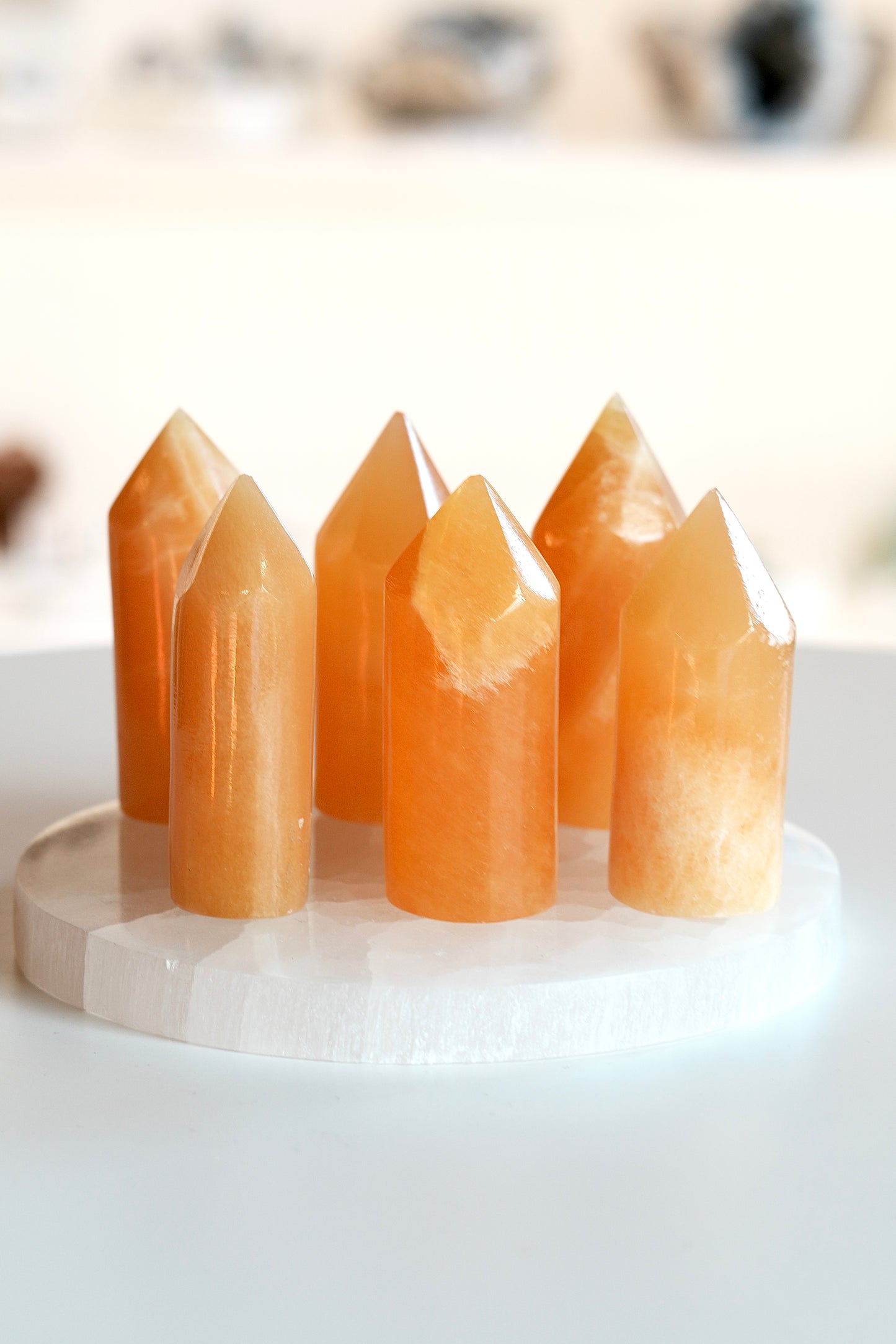 Orange Calcite Mini Tower