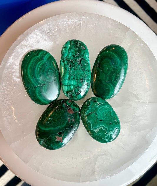Malachite Palm Stone