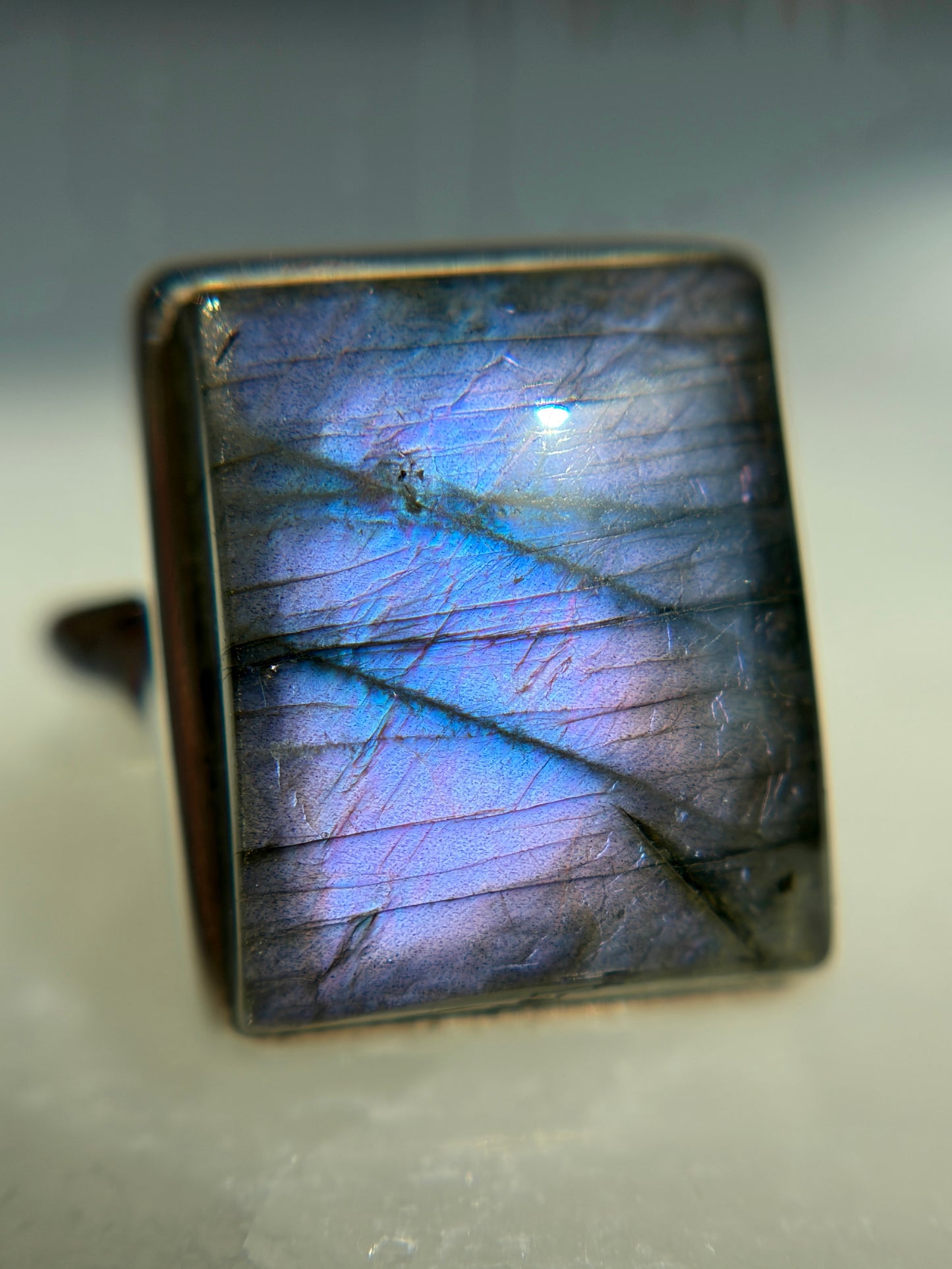 Labradorite Ring Size 8 - Sterling Silver .925