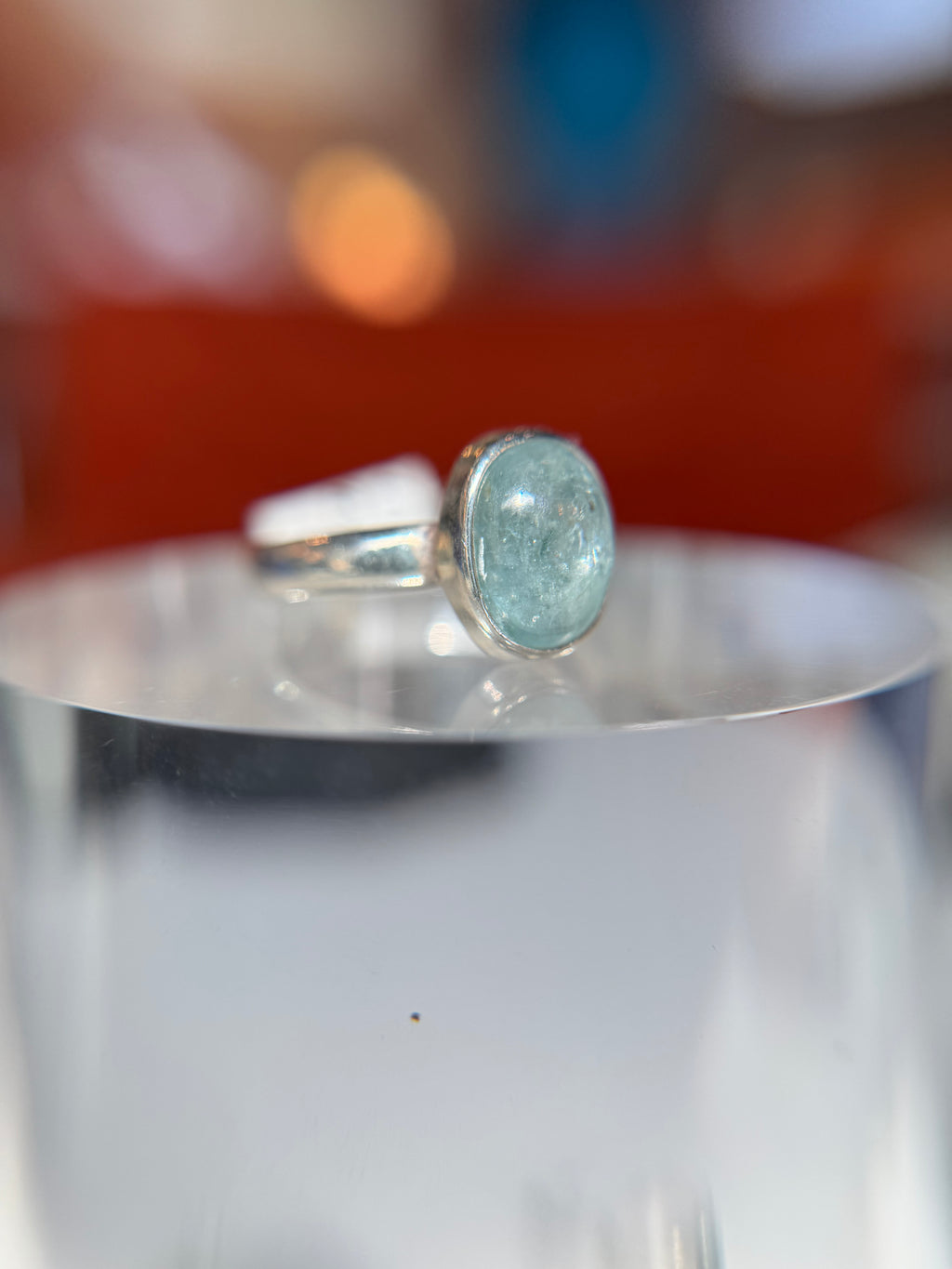 Aqua Kyanite Ring Size 6