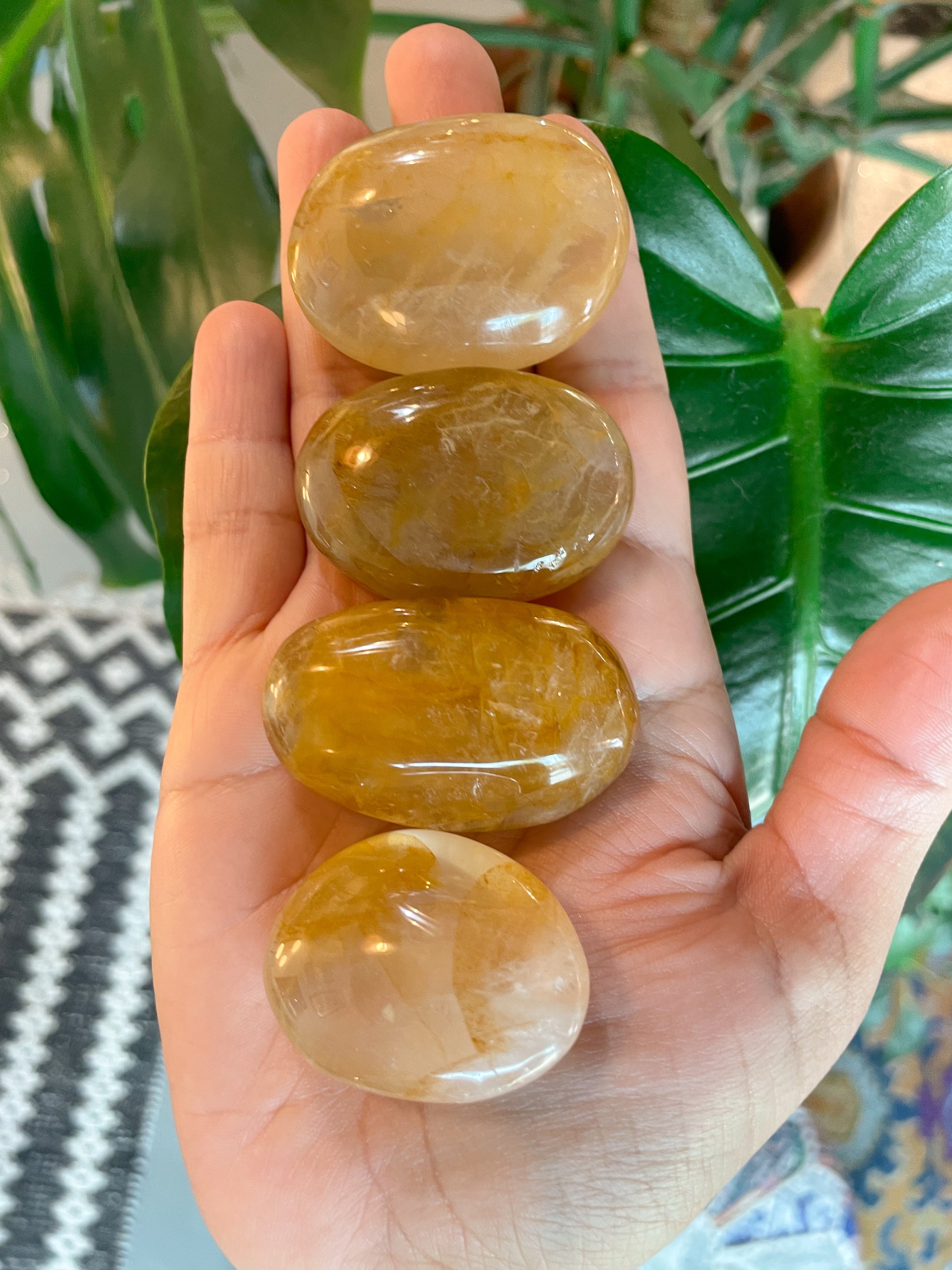 Golden Healer Palm Stone - Luna Metaphysical