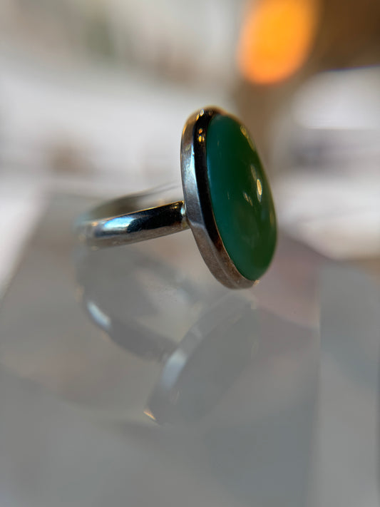 Chrysoprase Ring Size 10