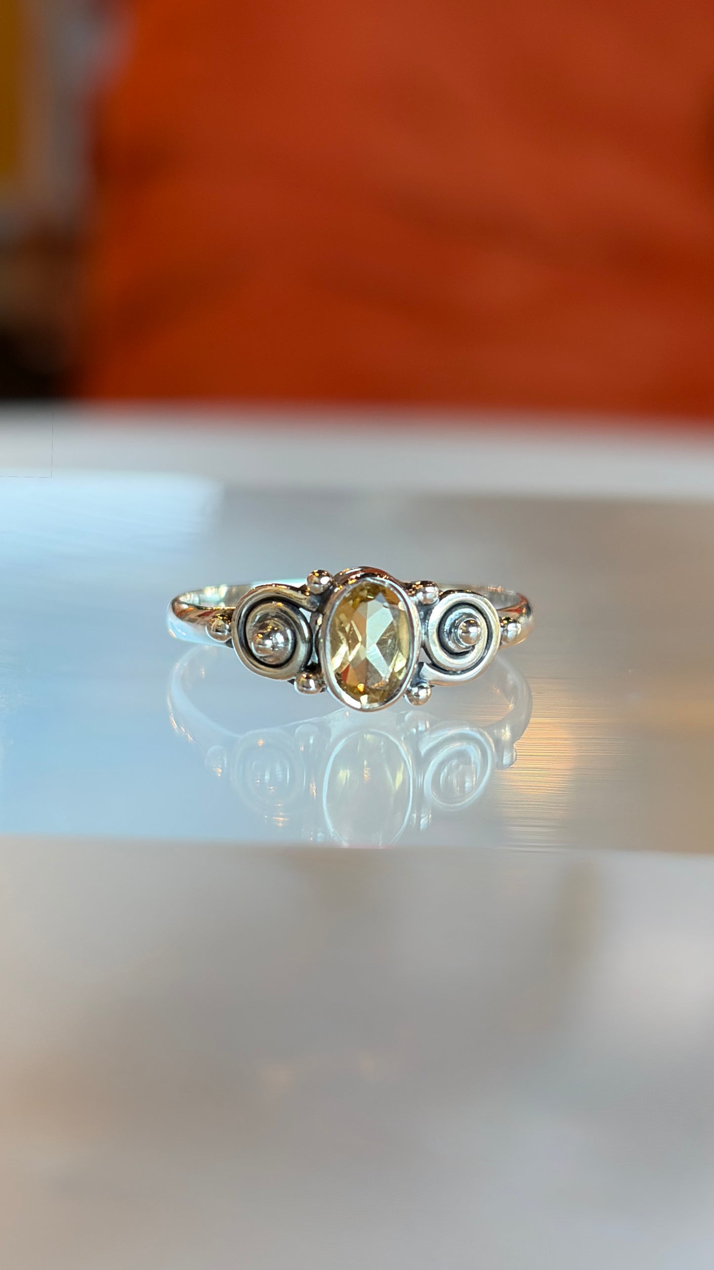 Cosmic Citrine Ring Size 7