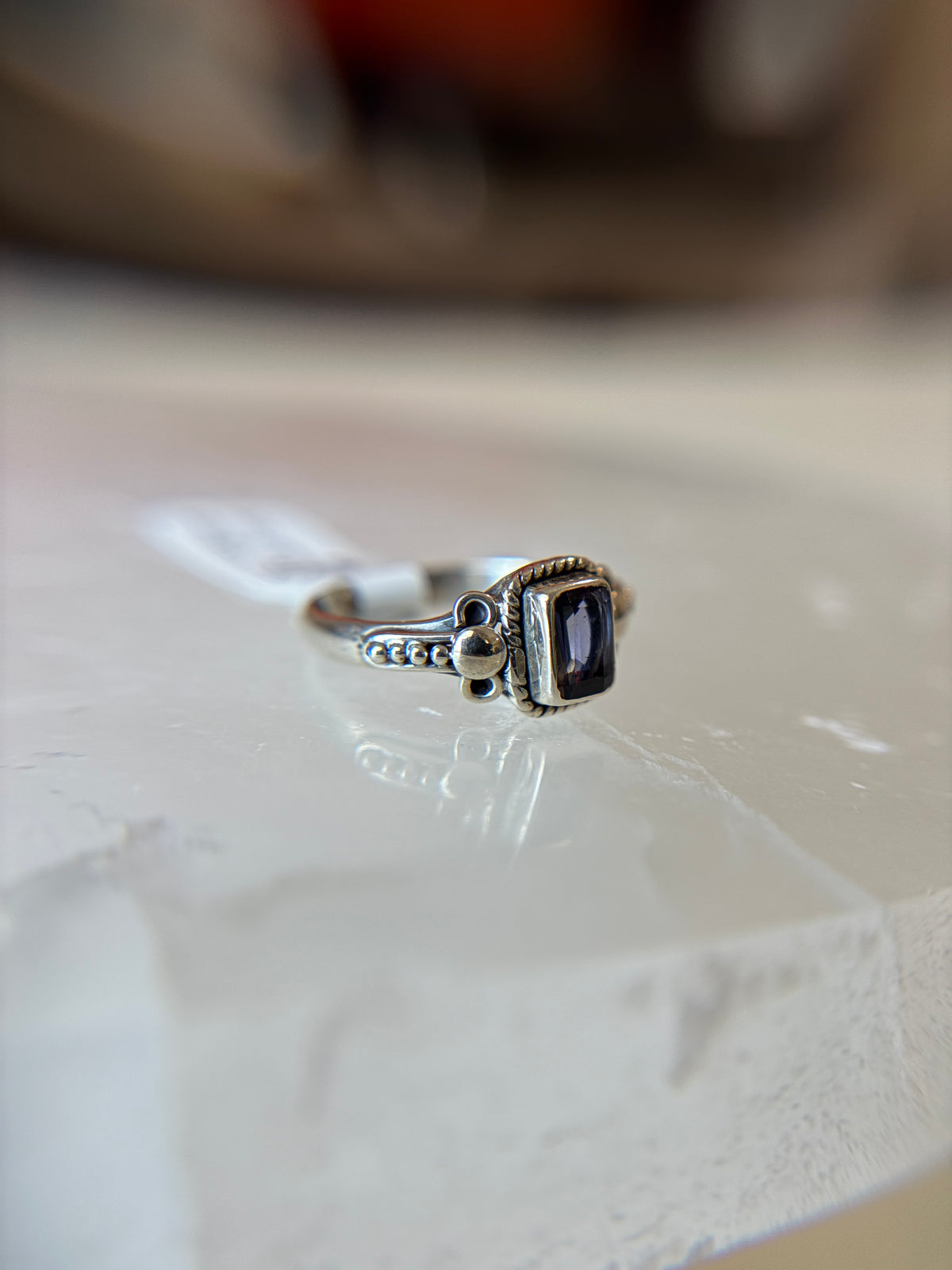 Iolite Ring from India Sterling Silver