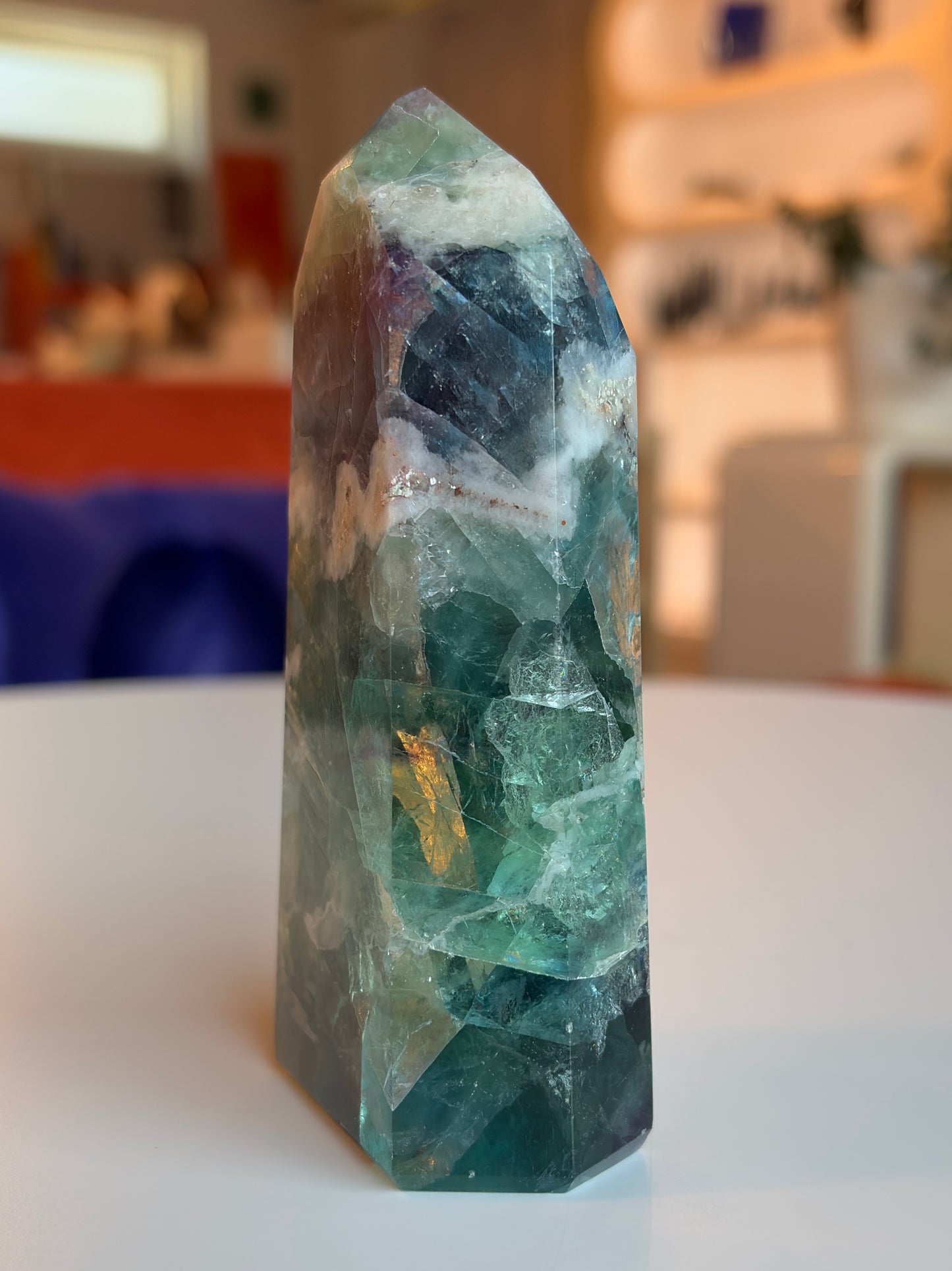 Rainbow Fluorite Tower RF07