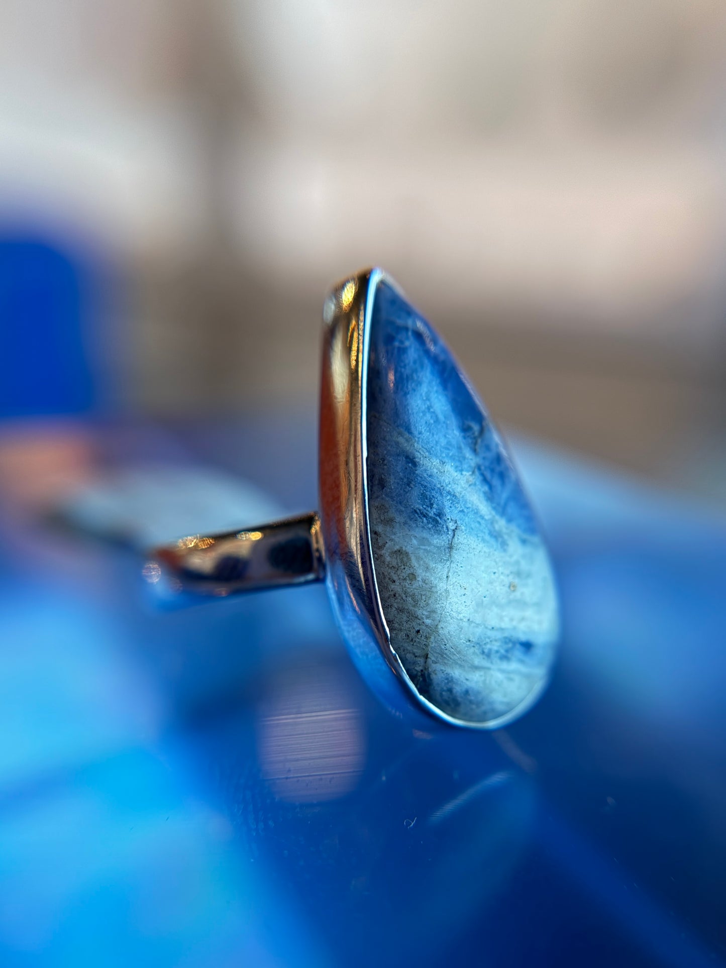Sodalite Ring Size 7 Sterling Silver