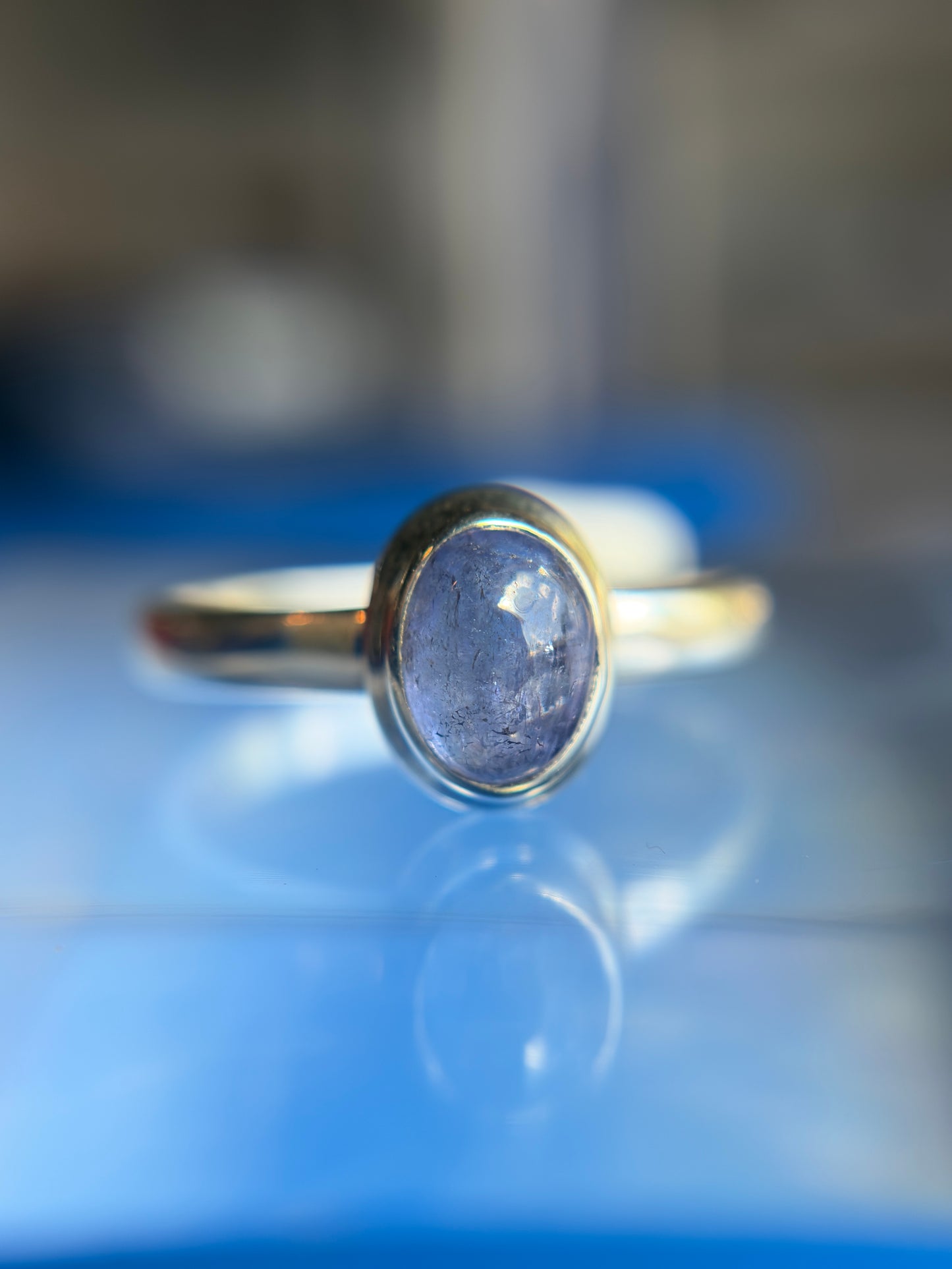 Tanzanite Ring Size 11 Sterling Silver