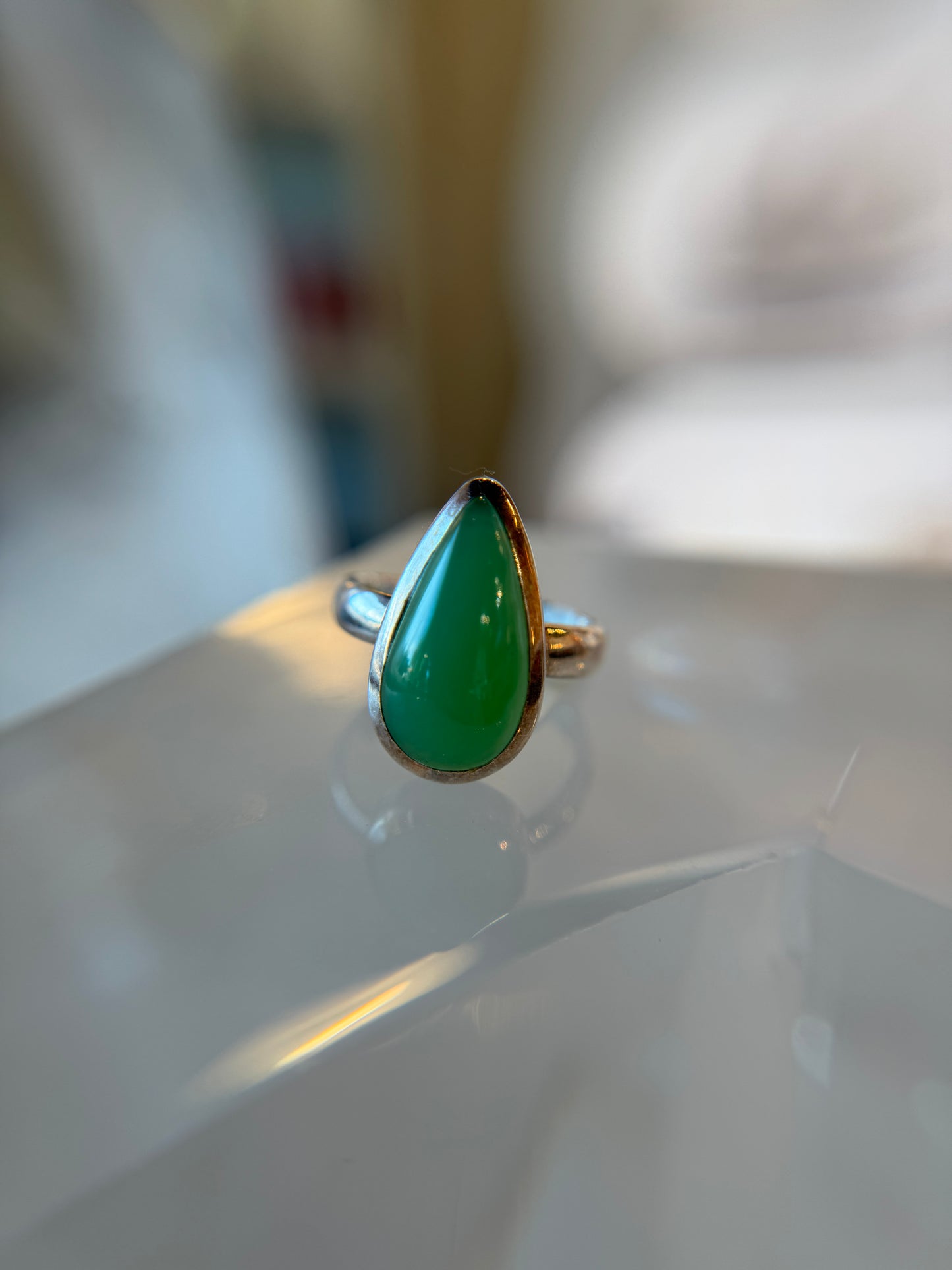 Chrysoprase Ring Size 6