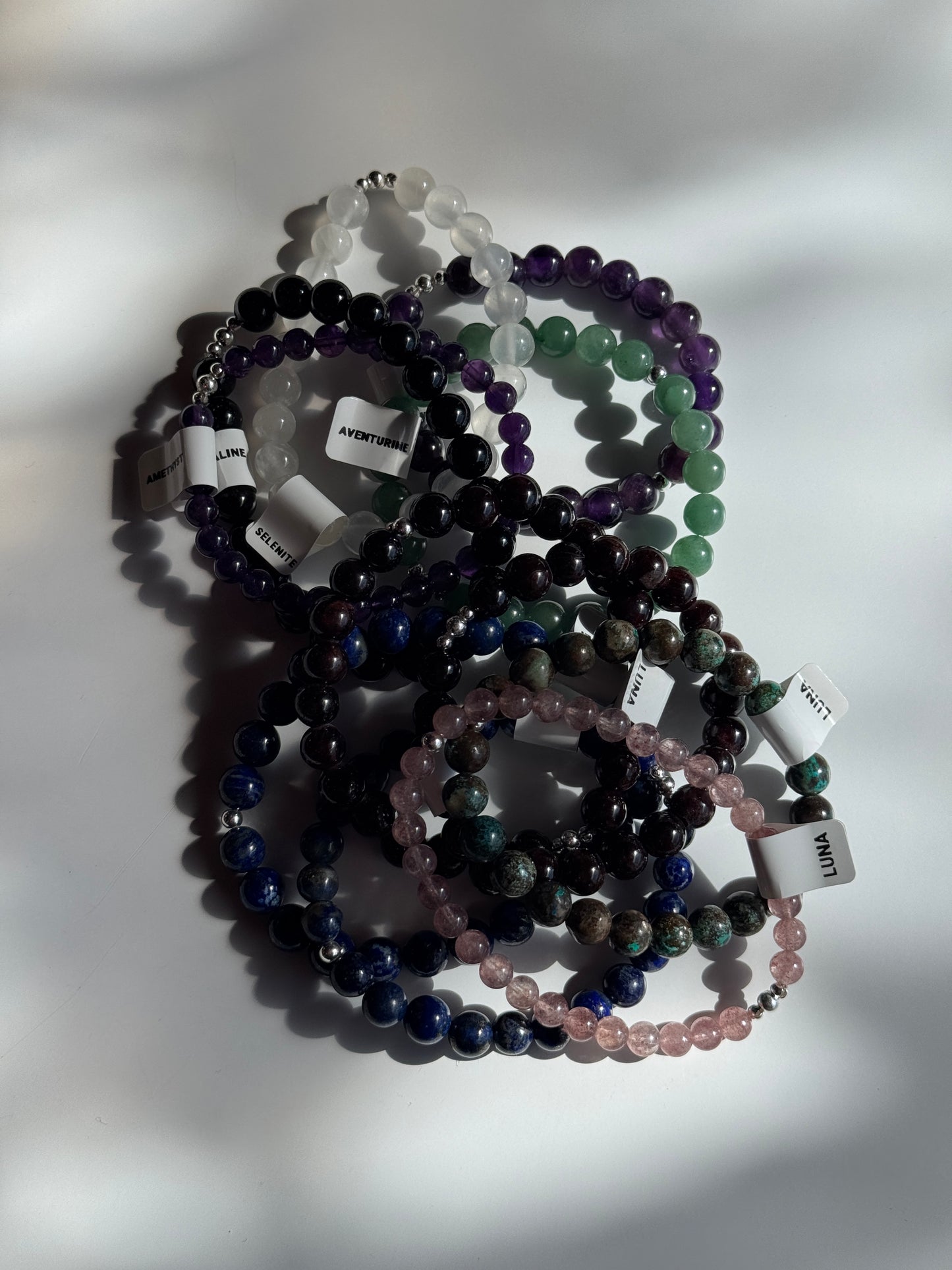Reiki Charged Crystal Bracelets by Luna Metaphysical