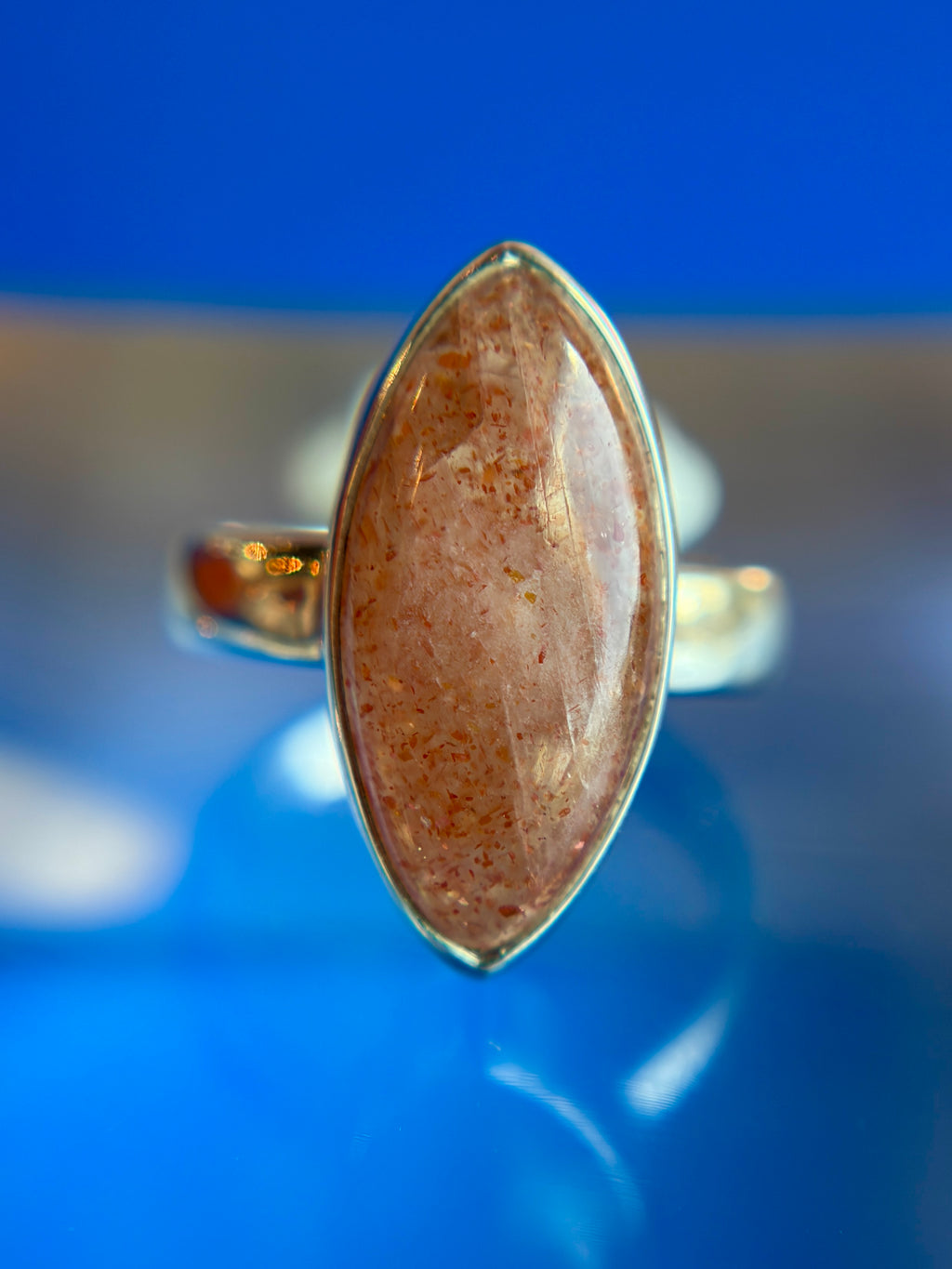 Sunstone Ring Size 5 Sterling Silver