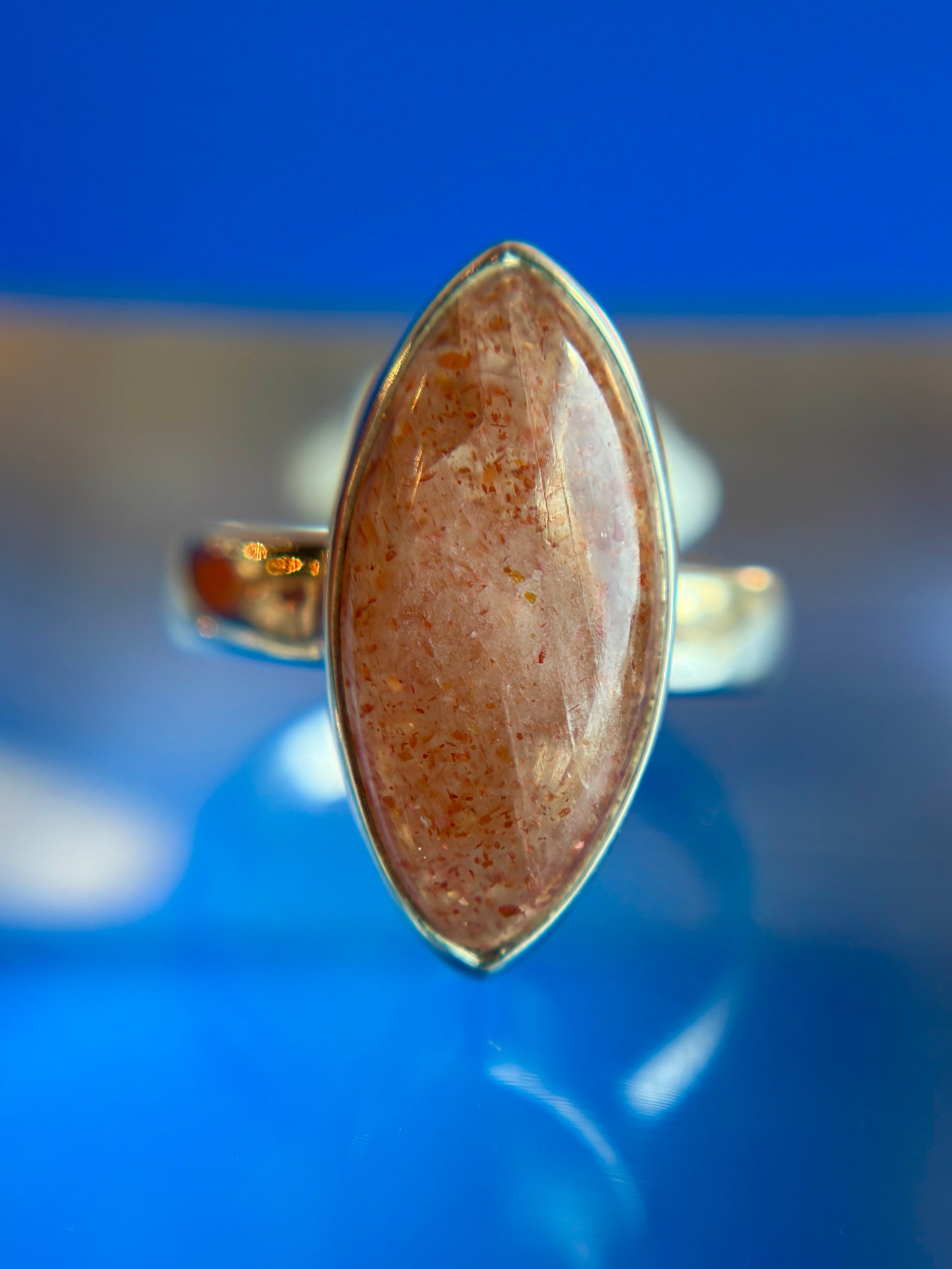 Sunstone Ring Size 5 Sterling Silver