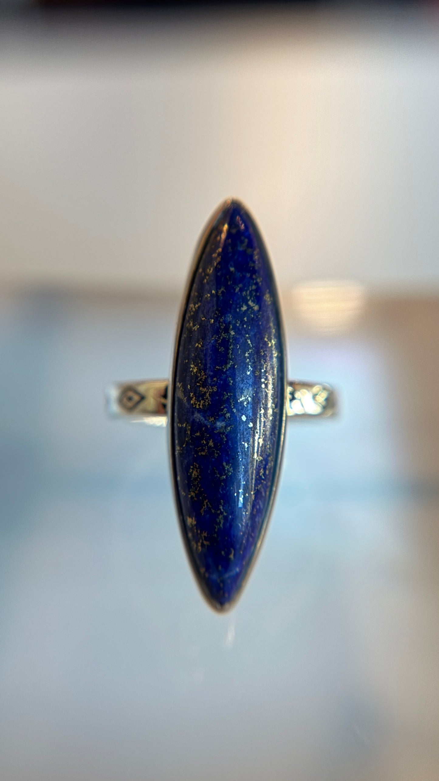 Sterling Silver Lapis Lazuli Ring Size 9