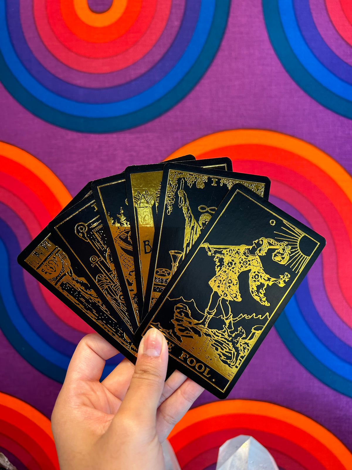 Black Gold Tarot Deck and Guide | Classic Tarot Design and Gold Foil