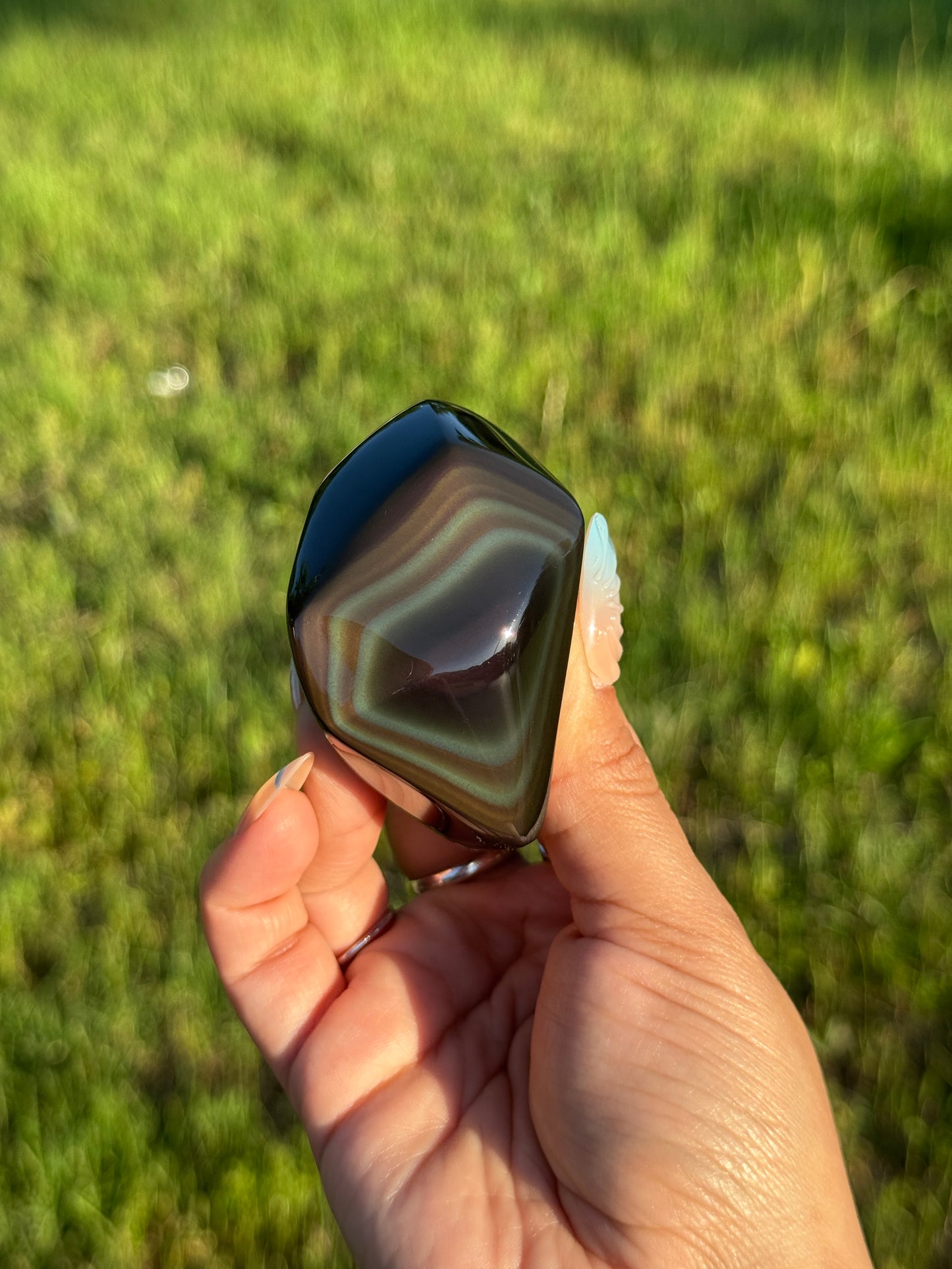 High Grade Rainbow Obsidian Freeform 📍 Mexico | RO-5