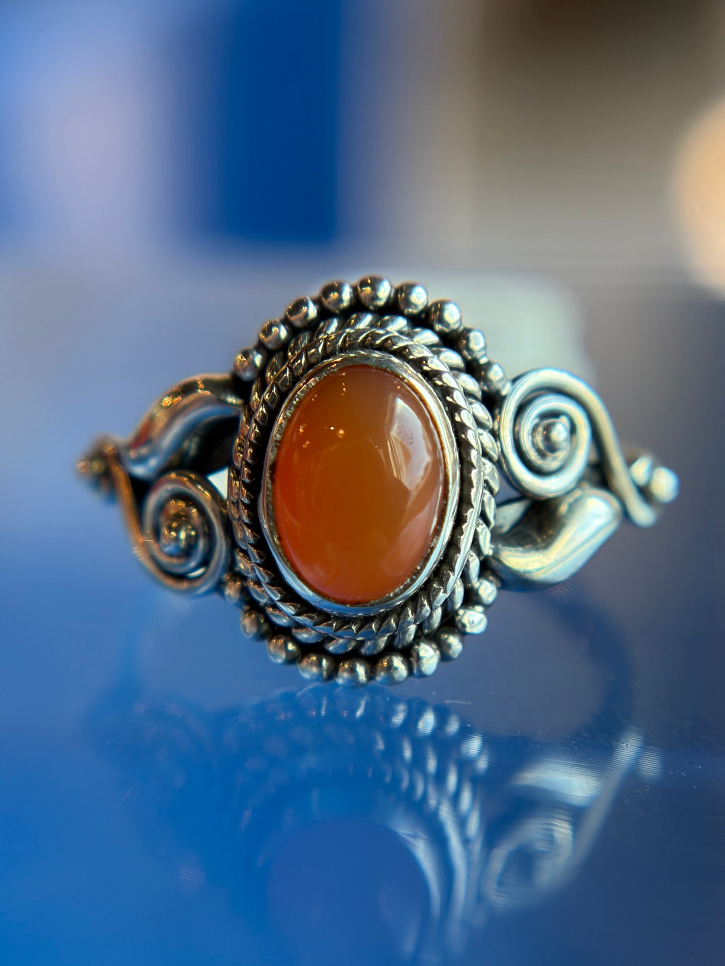 Carnelian Ring Sterling Silver