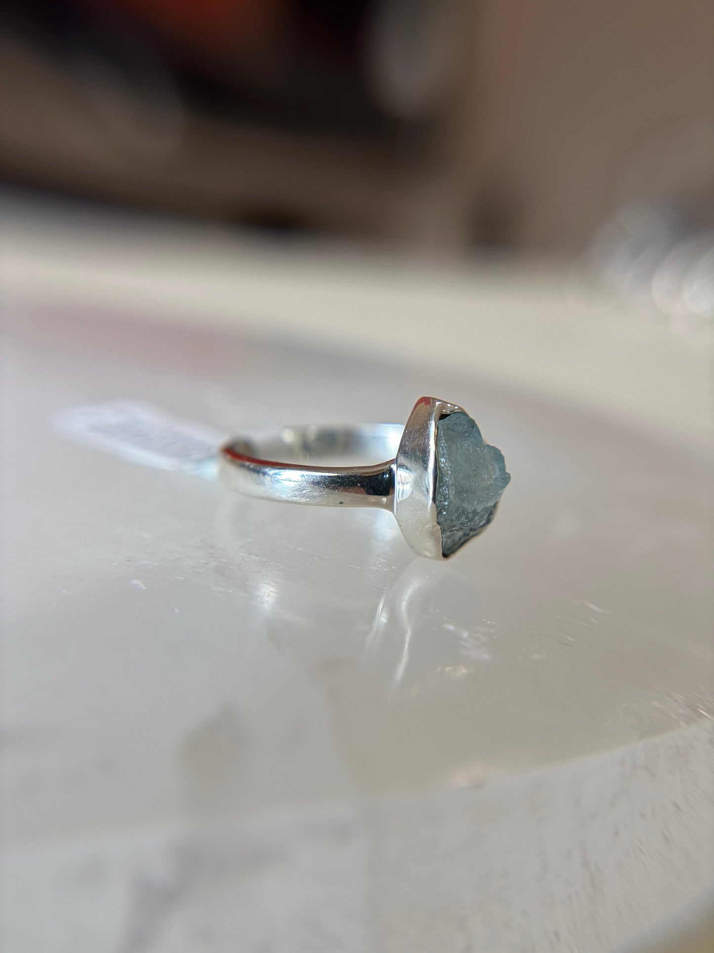 Aquamarine Ring Size 11 Sterling Silver