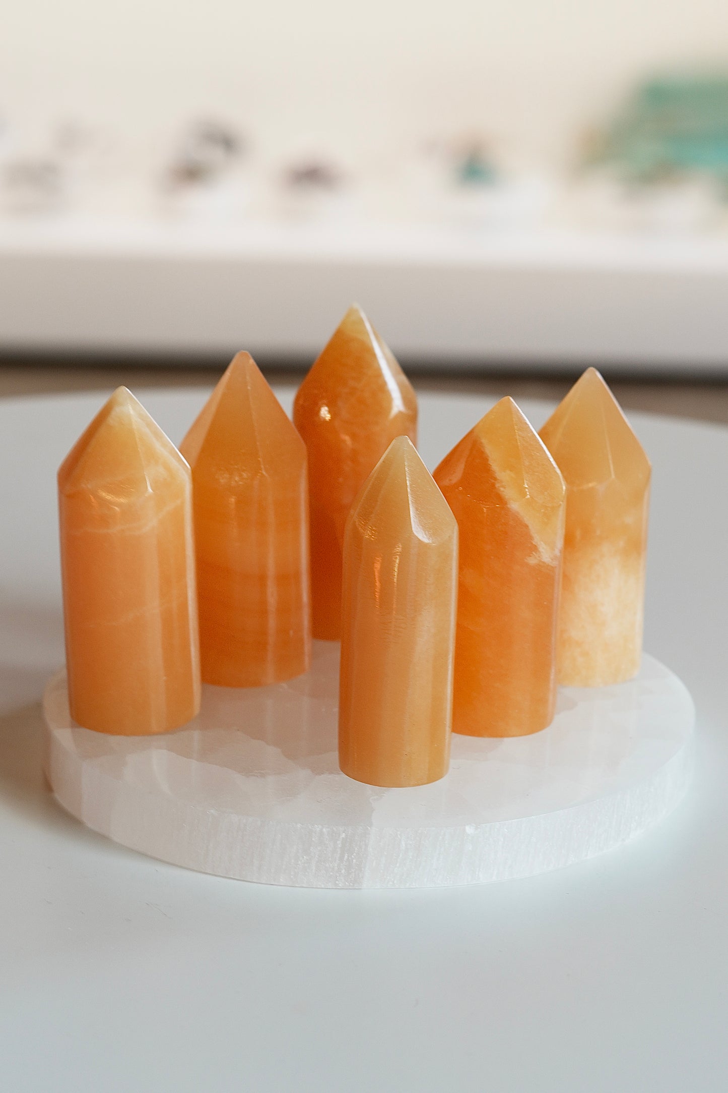 Orange Calcite Mini Tower