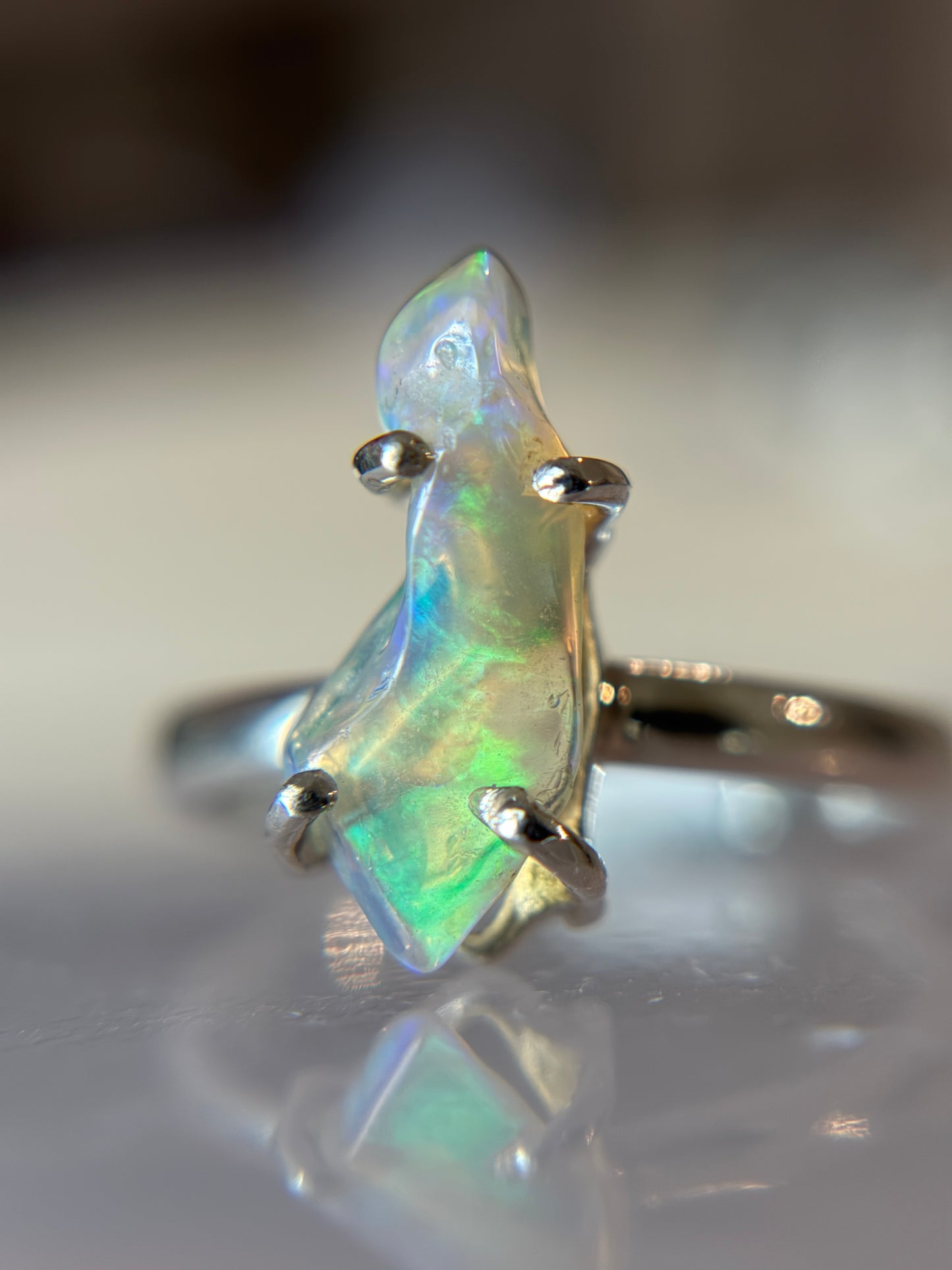 Opal Ring Size 7 Sterling Silver