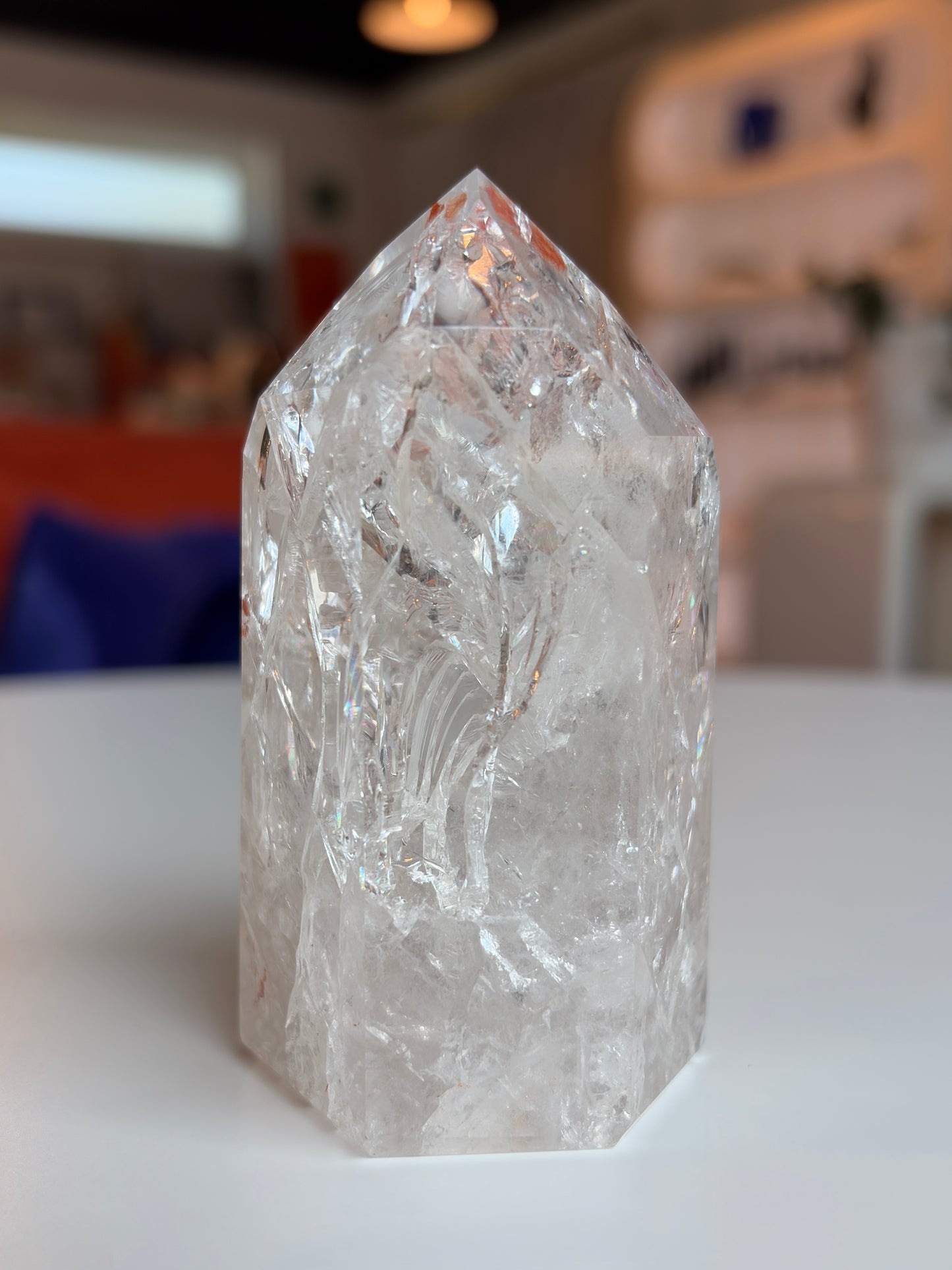 Brazilian Crackle Quartz Tower CQ01