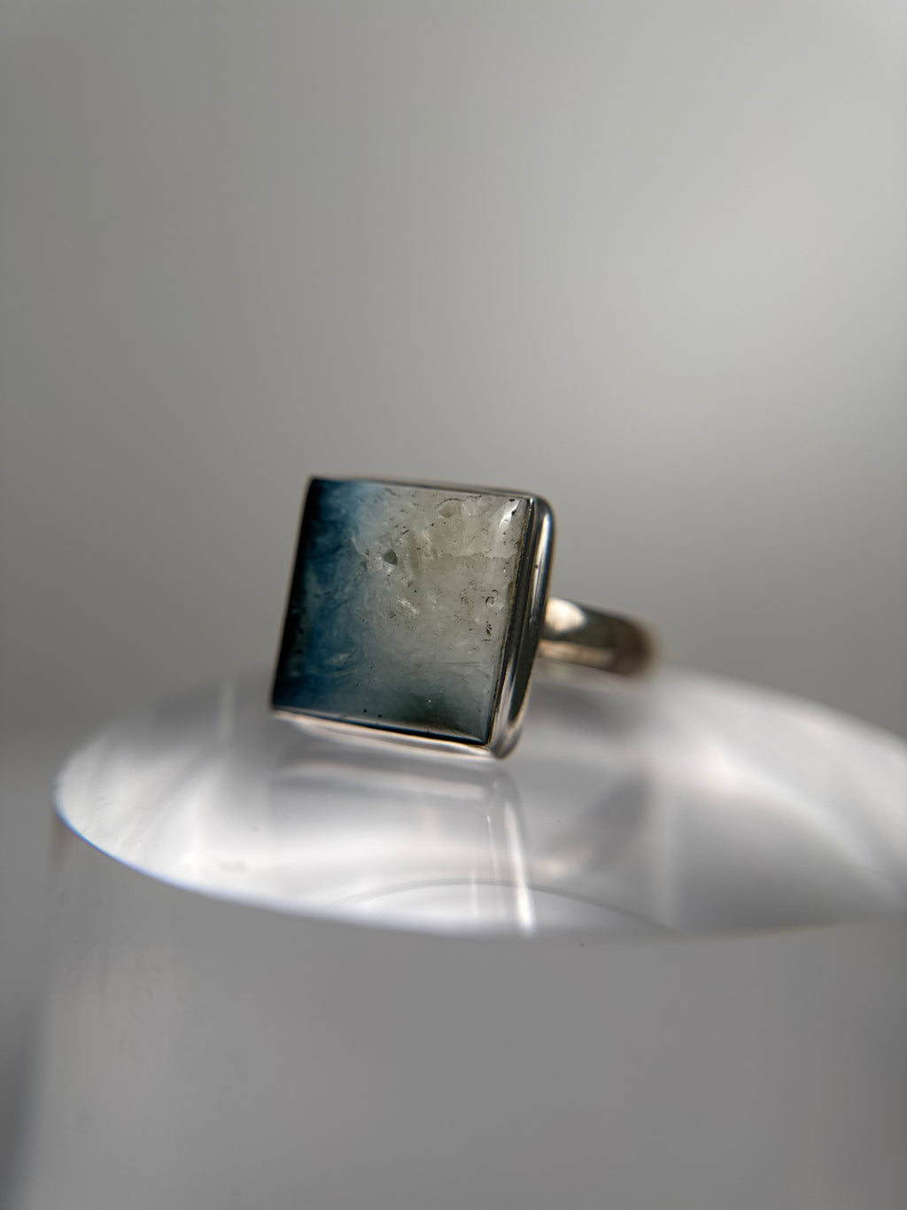 Blue Ice Glacier Ring Size 12