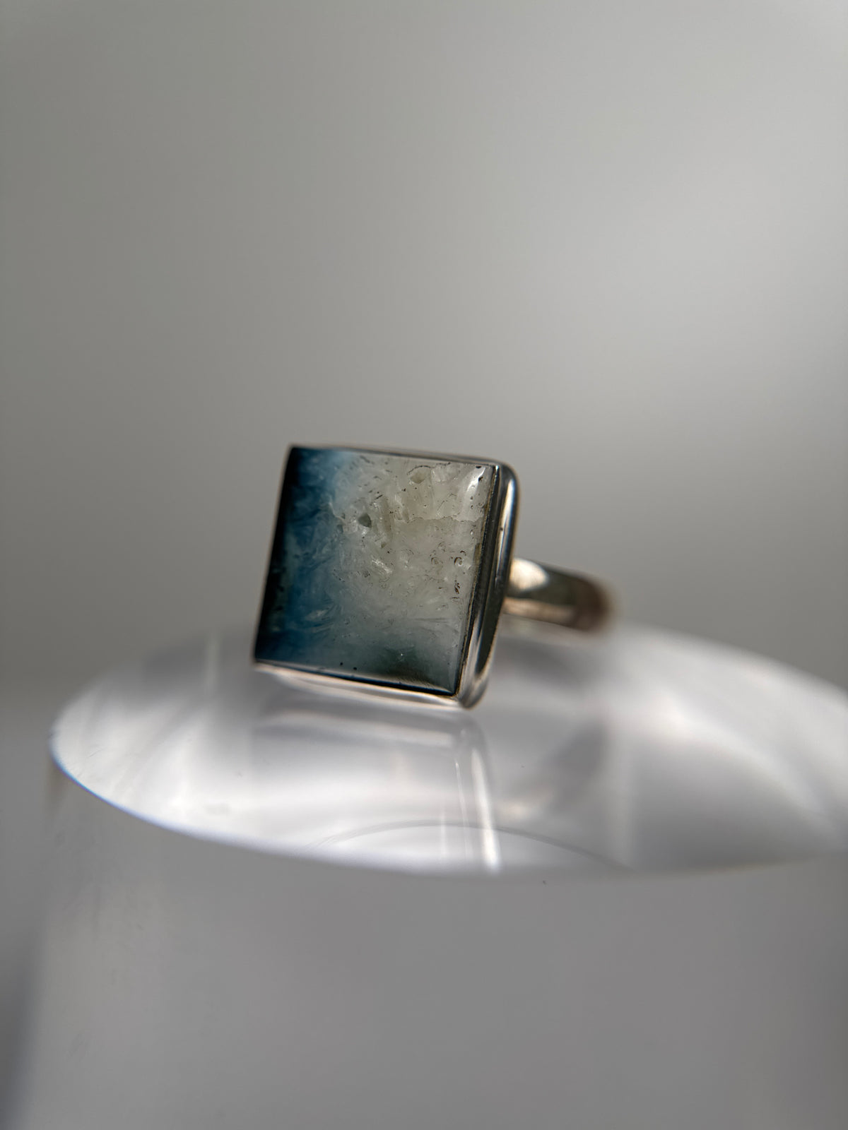 Blue Ice Glacier Ring Size 12
