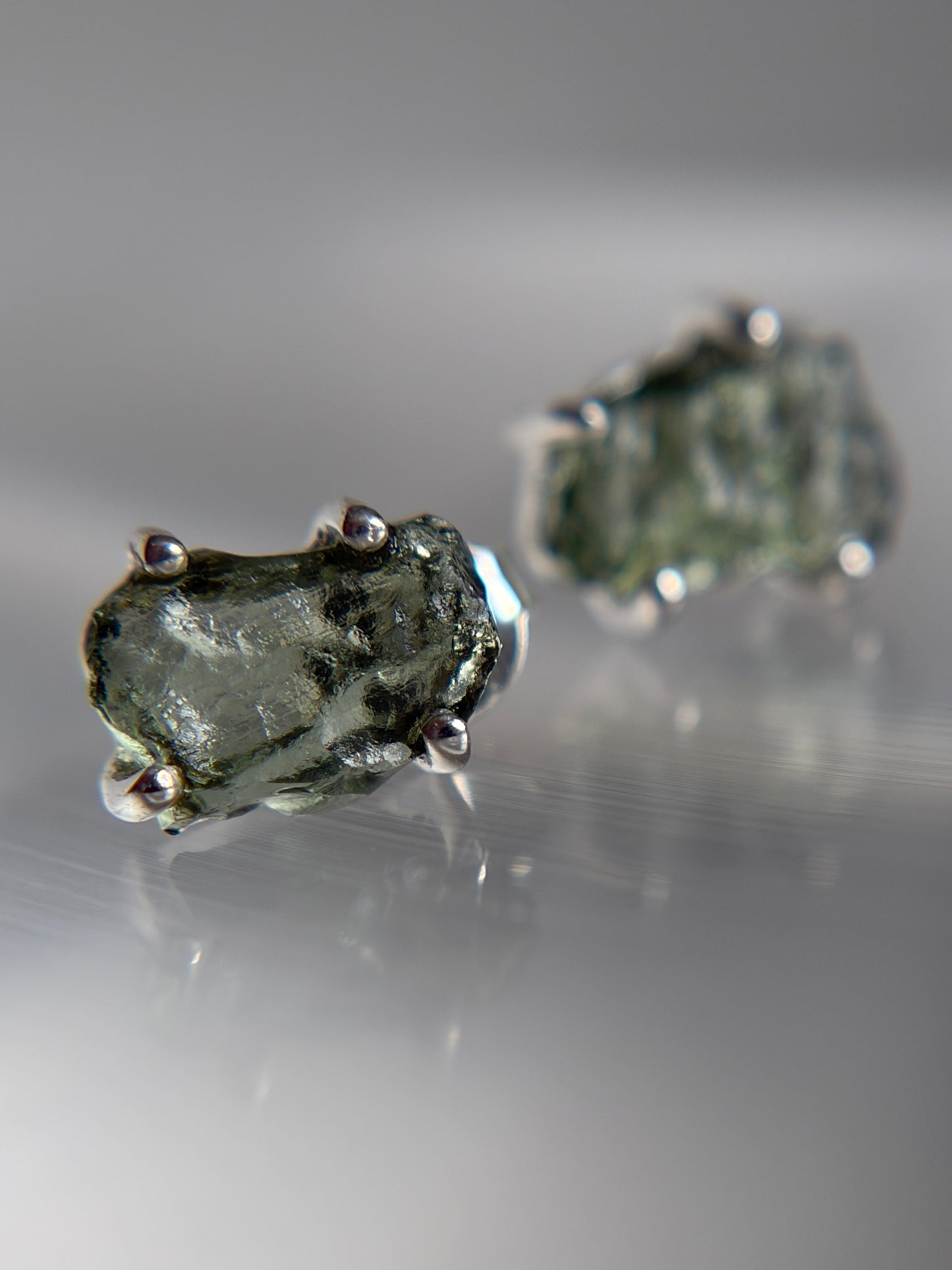 Moldavite Earrings
