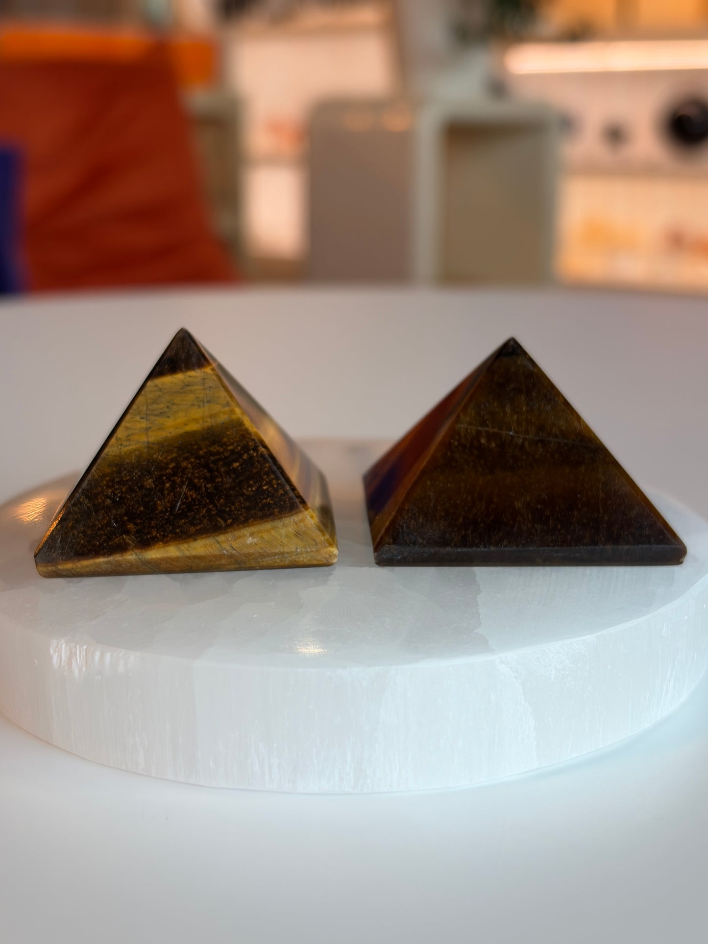 Small Tiger’s Eye Pyramids