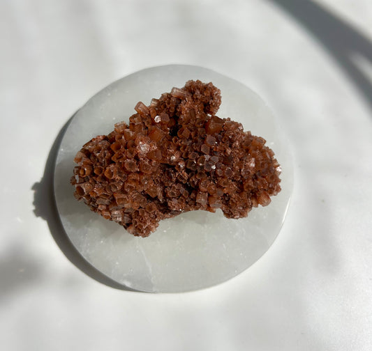 Red Aragonite Cluster