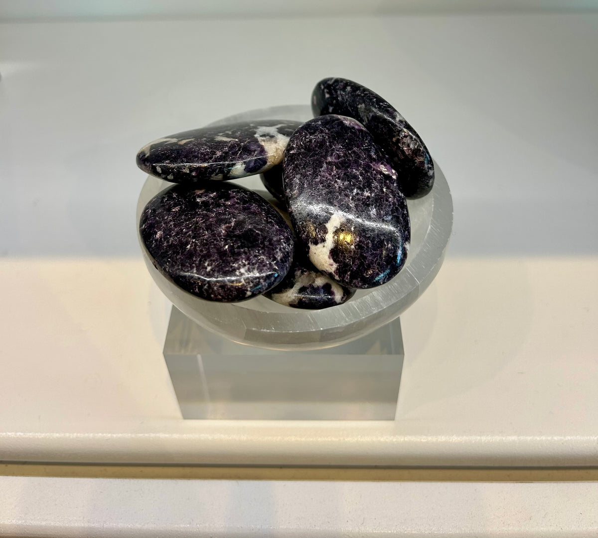 Lepidolite Palm Stones