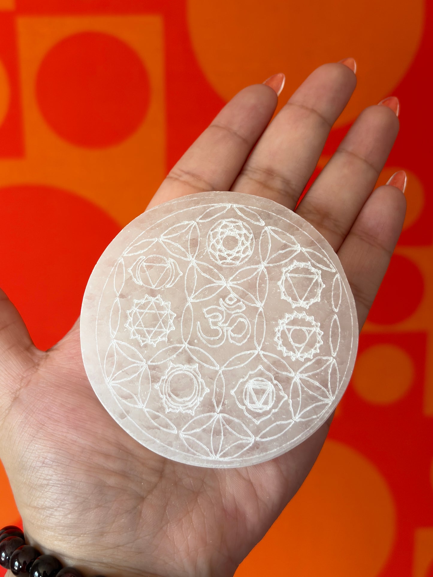 Selenite Chakra Charging Plate