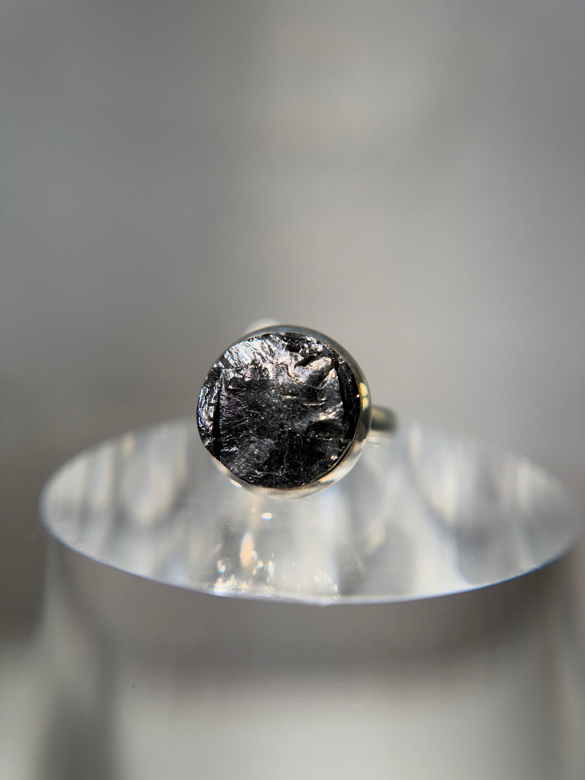 Shungite Sterling Silver Ring Size 6