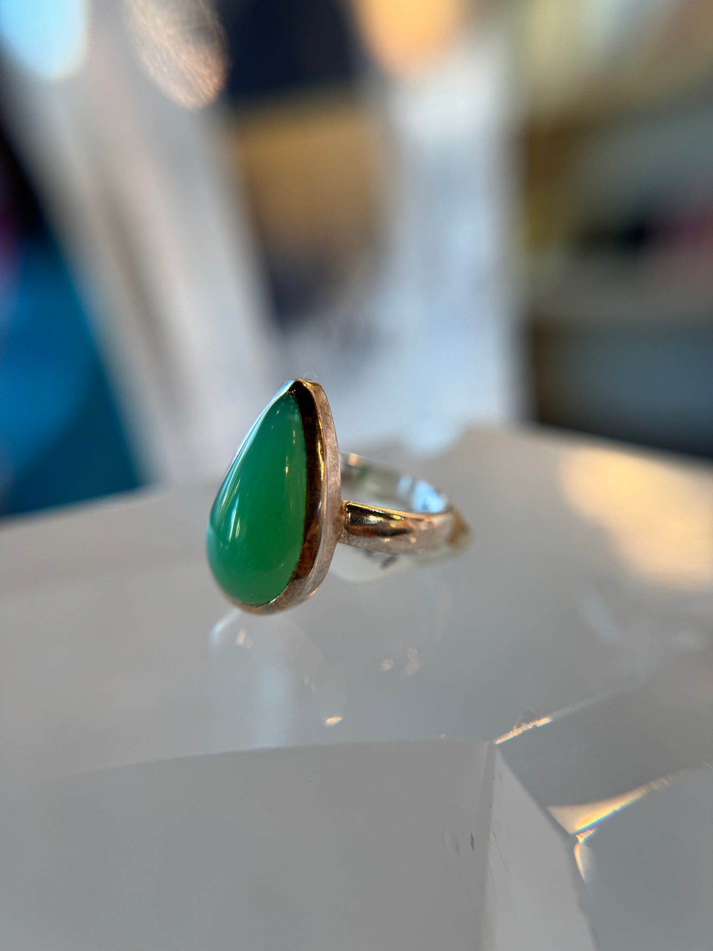 Chrysoprase Ring Size 6
