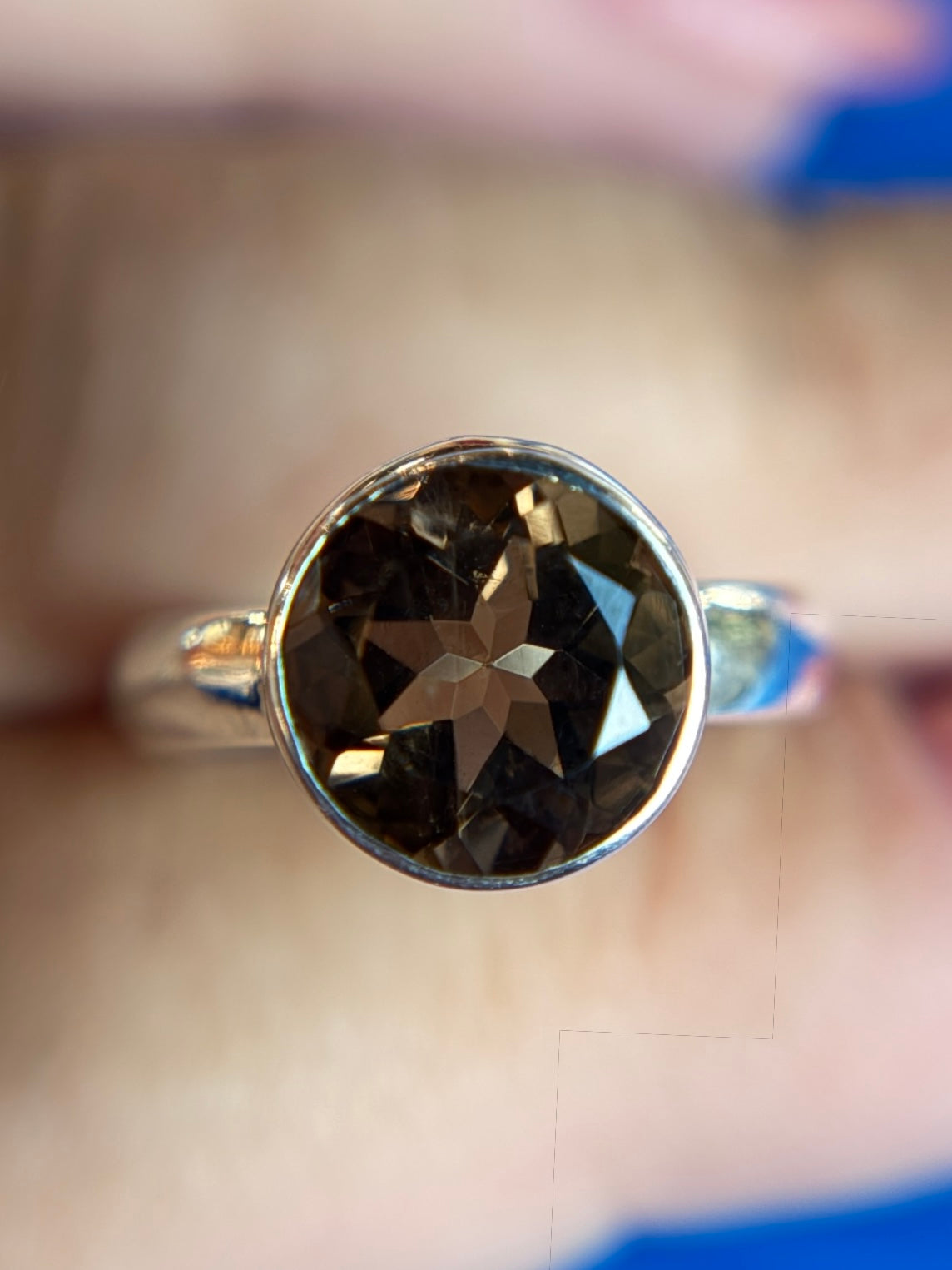 Smoky Quartz Ring Sterling Silver