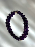 Amethyst Bracelet 8mm 18k Gold Filled hardware