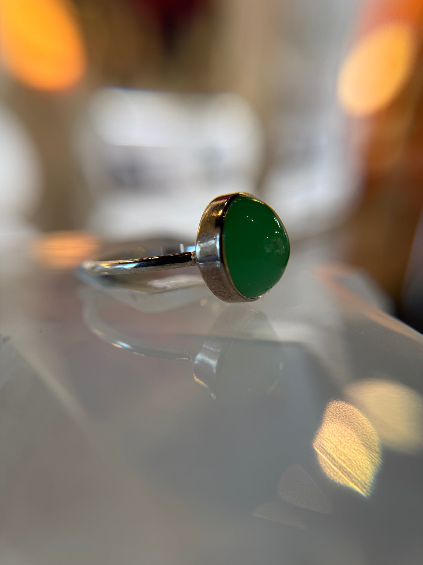 Chrysoprase Ring Size 7