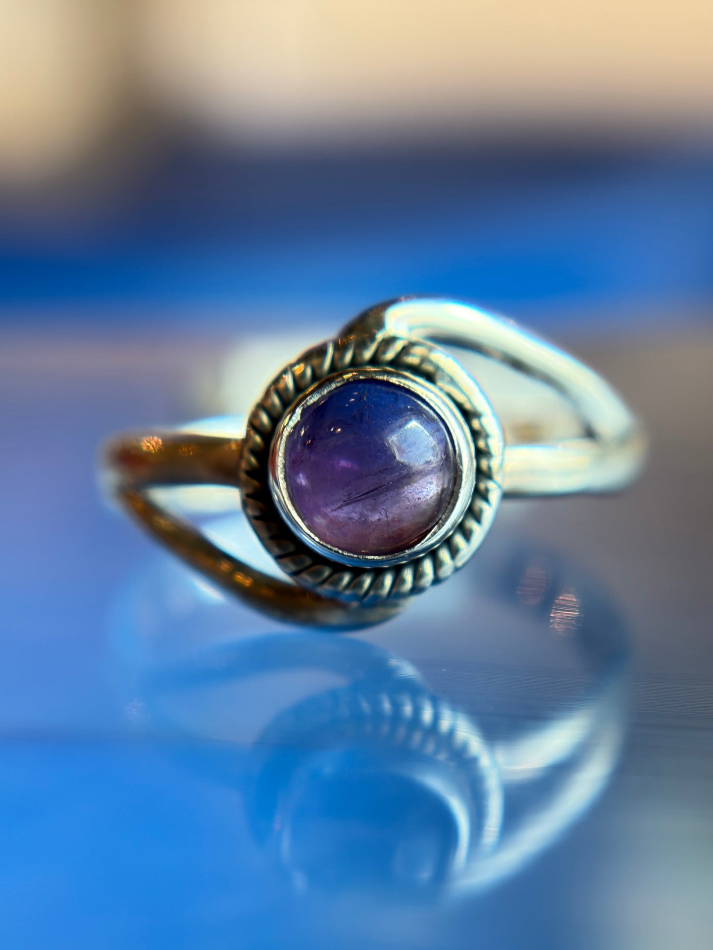 Amethyst Ring Size 5 Sterling Silver