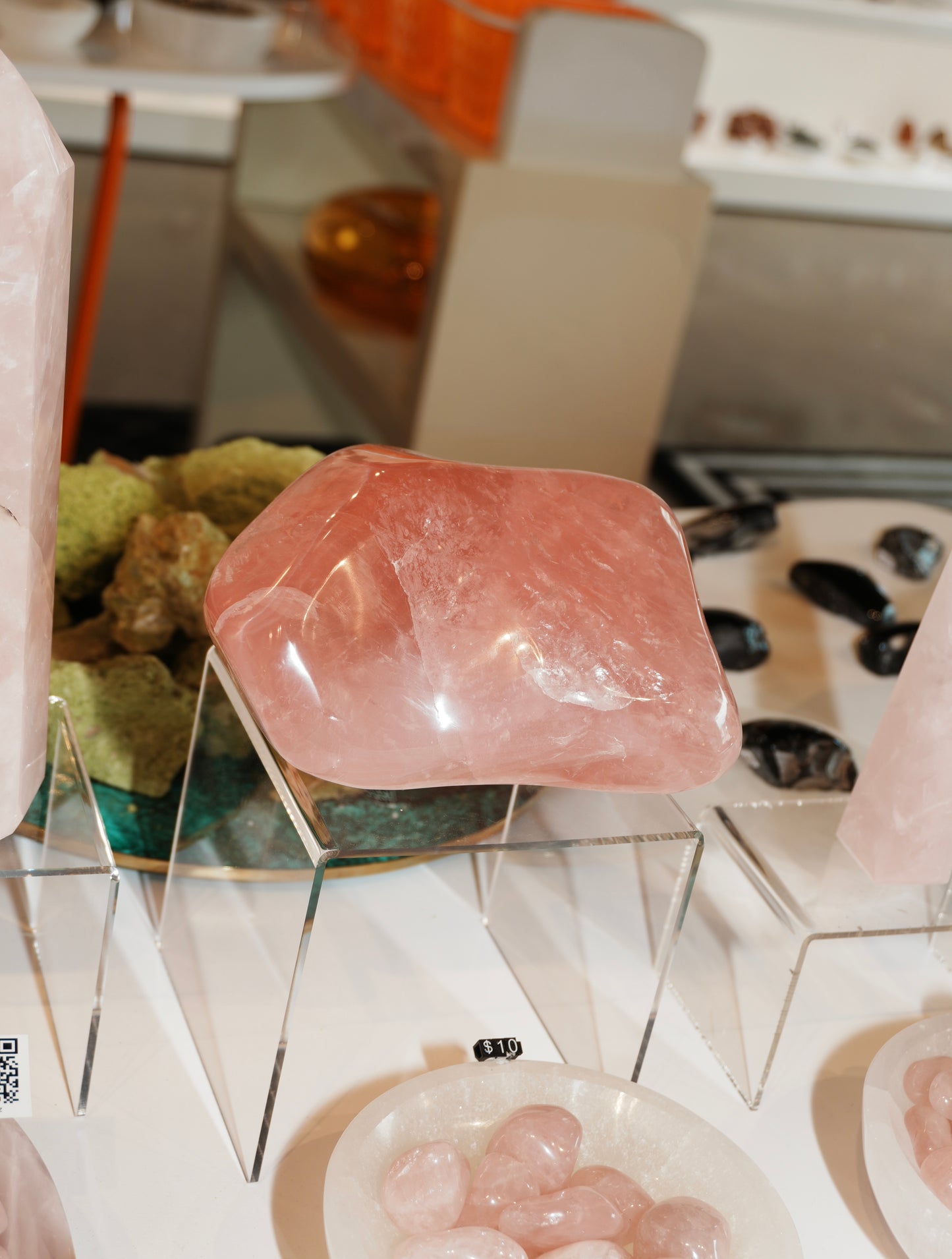Large High Grade Rose Quartz Polished Freeform