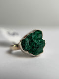 Malachite Druzy Ring Size 8
