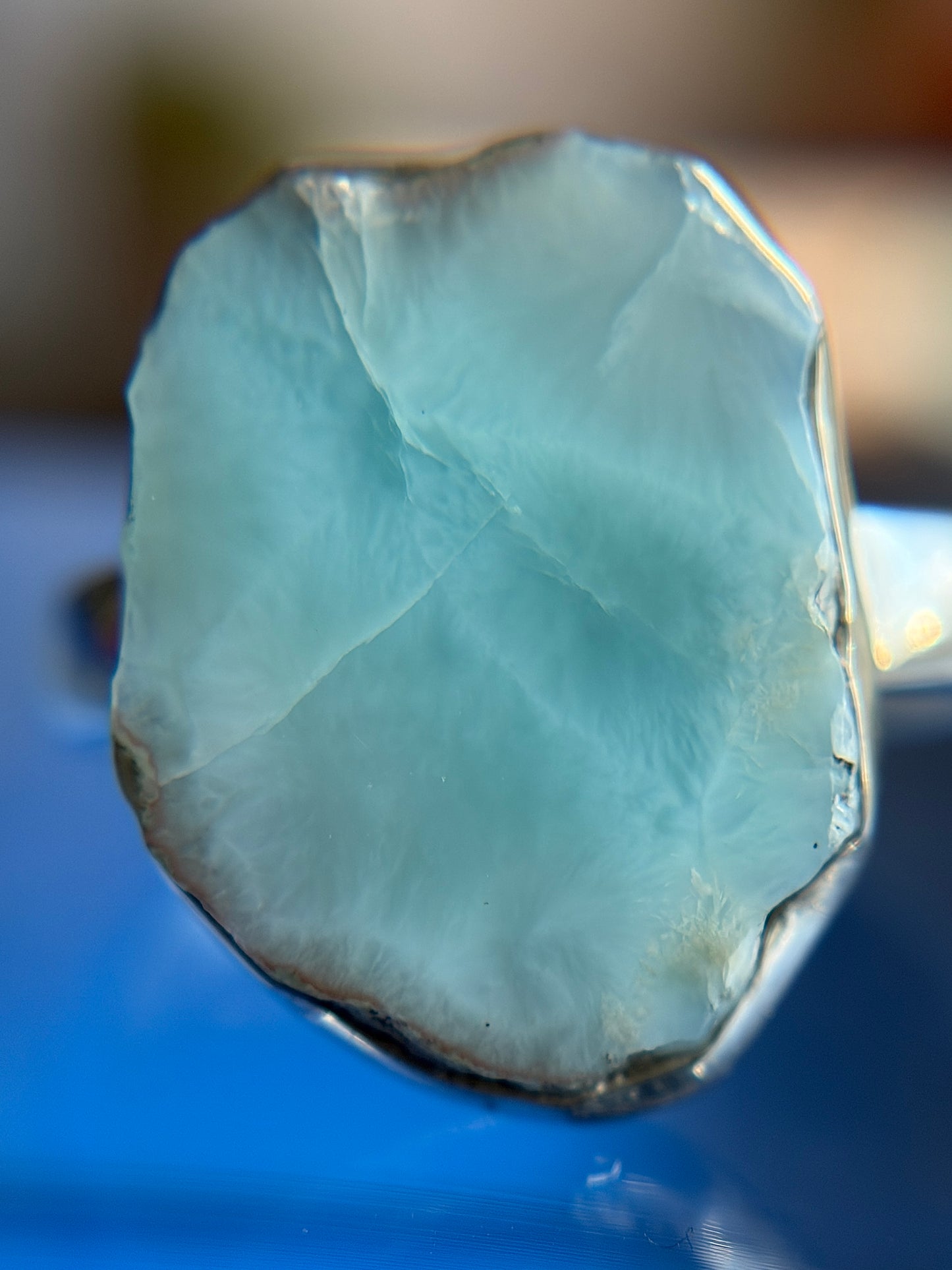 Larimar Ring Size 11 Sterling Silver