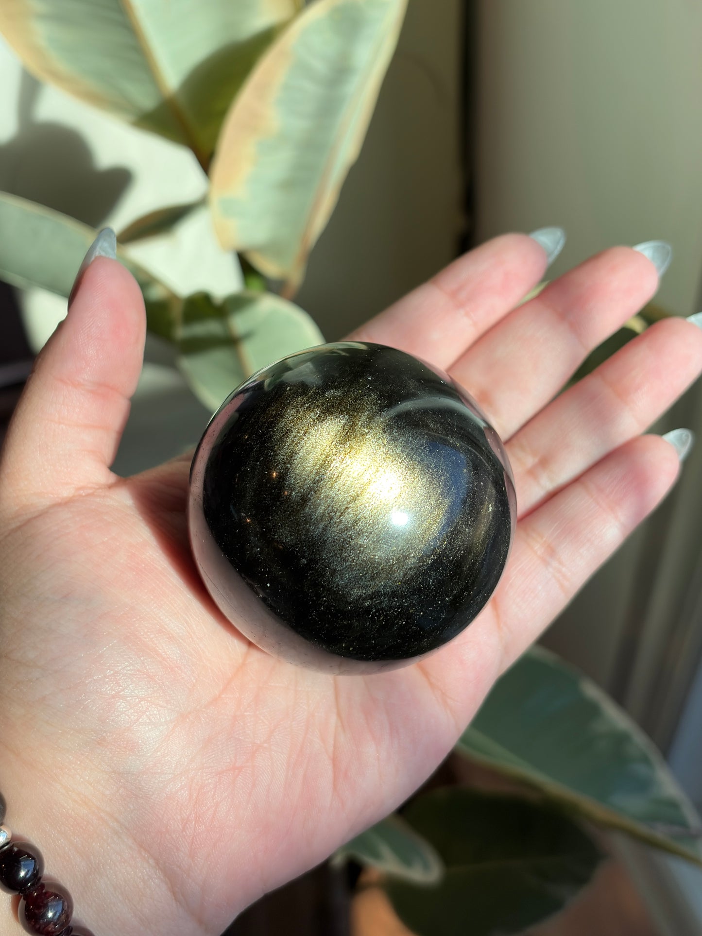 Gold Sheen Obsidian Sphere GS3