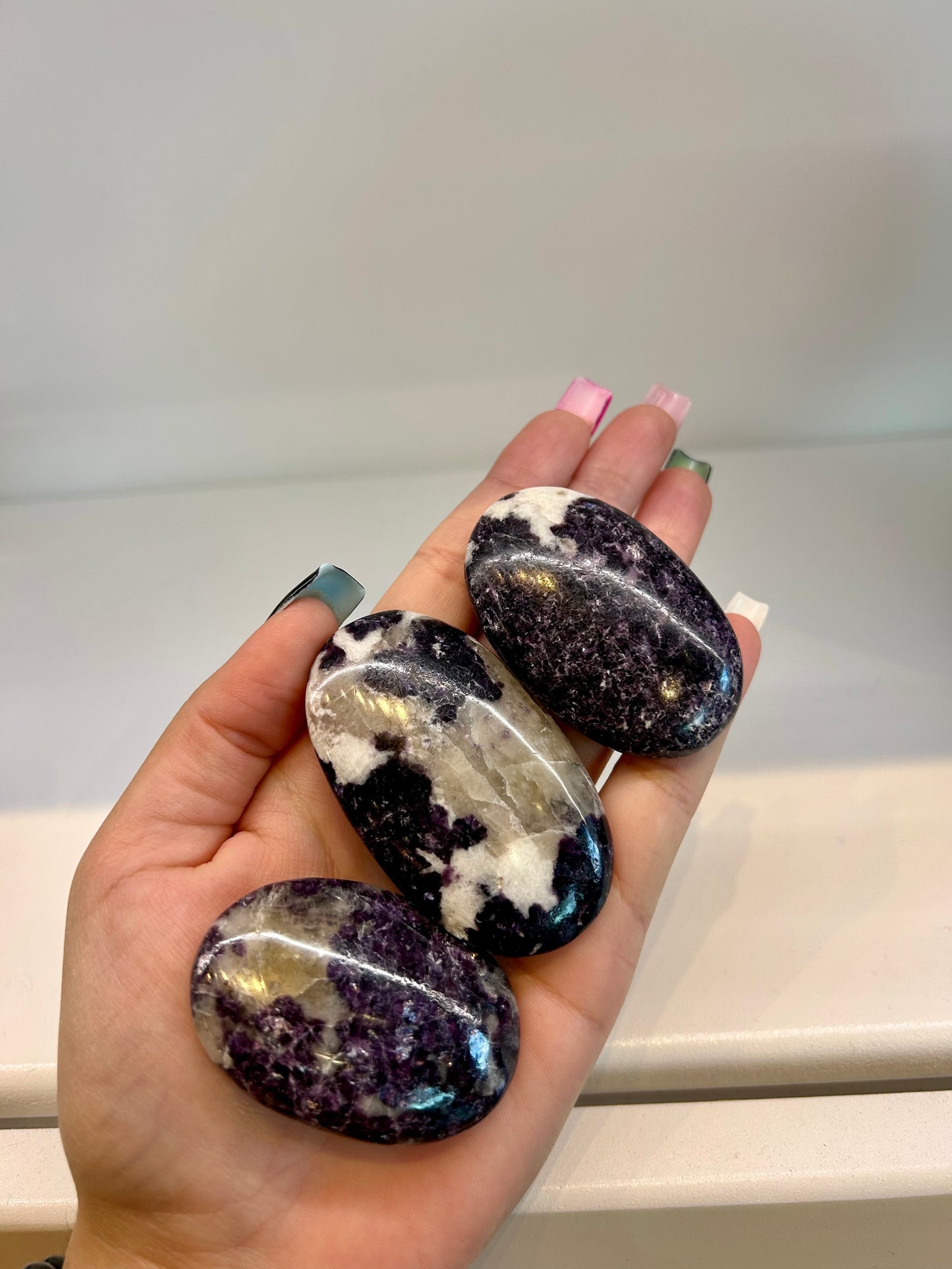 Lepidolite Palm Stones