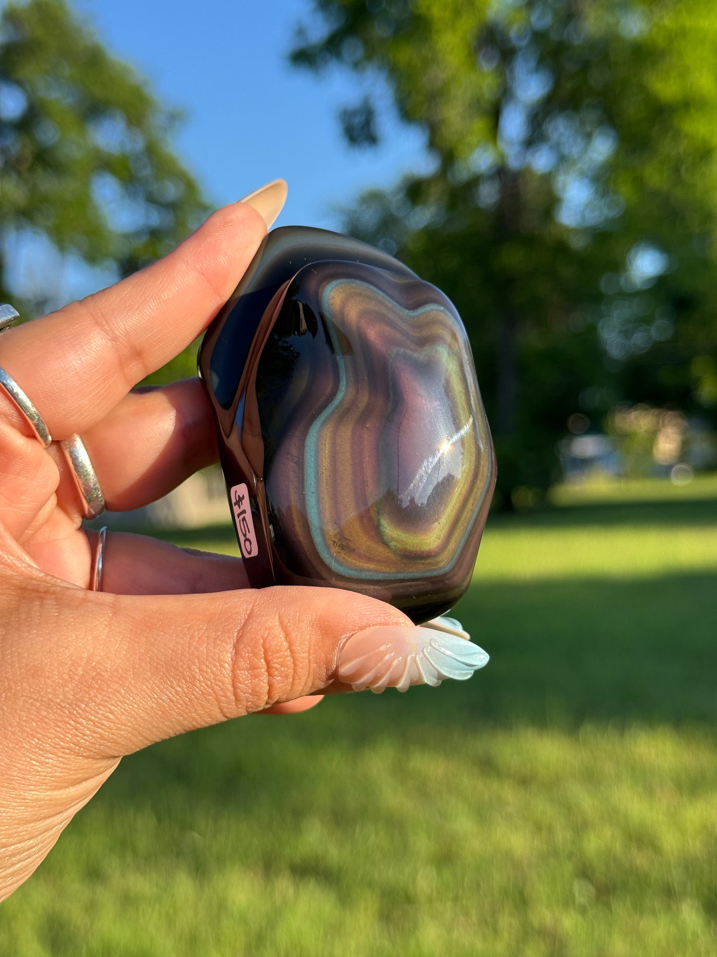 High Grade Rainbow Obsidian Polished Freeform - 📍 Mexico RO-4