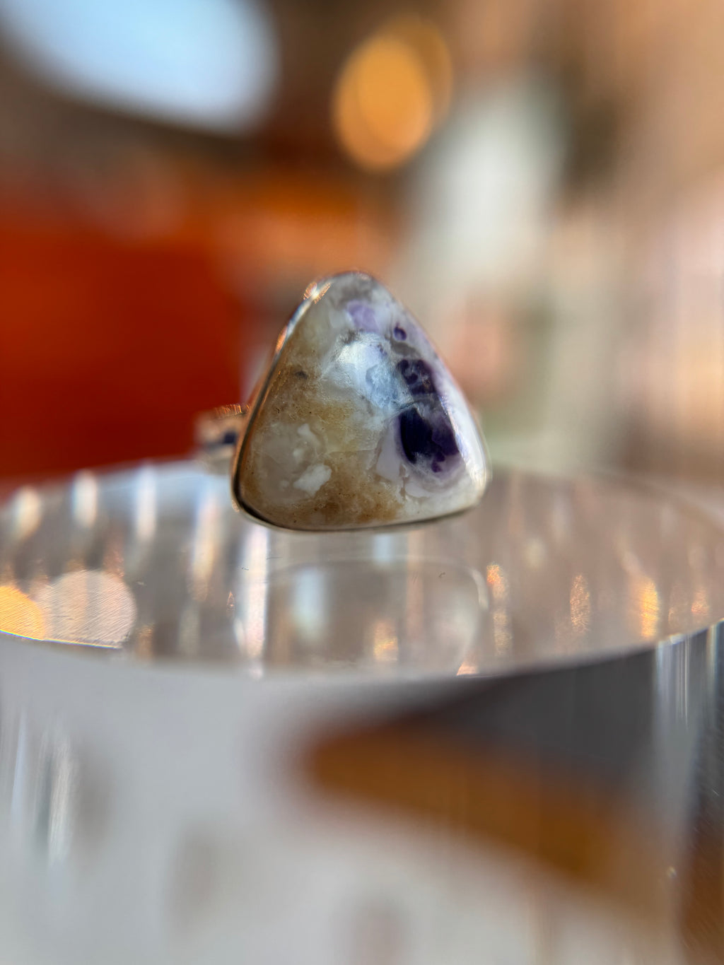 Violet Opal Ring Size 9
